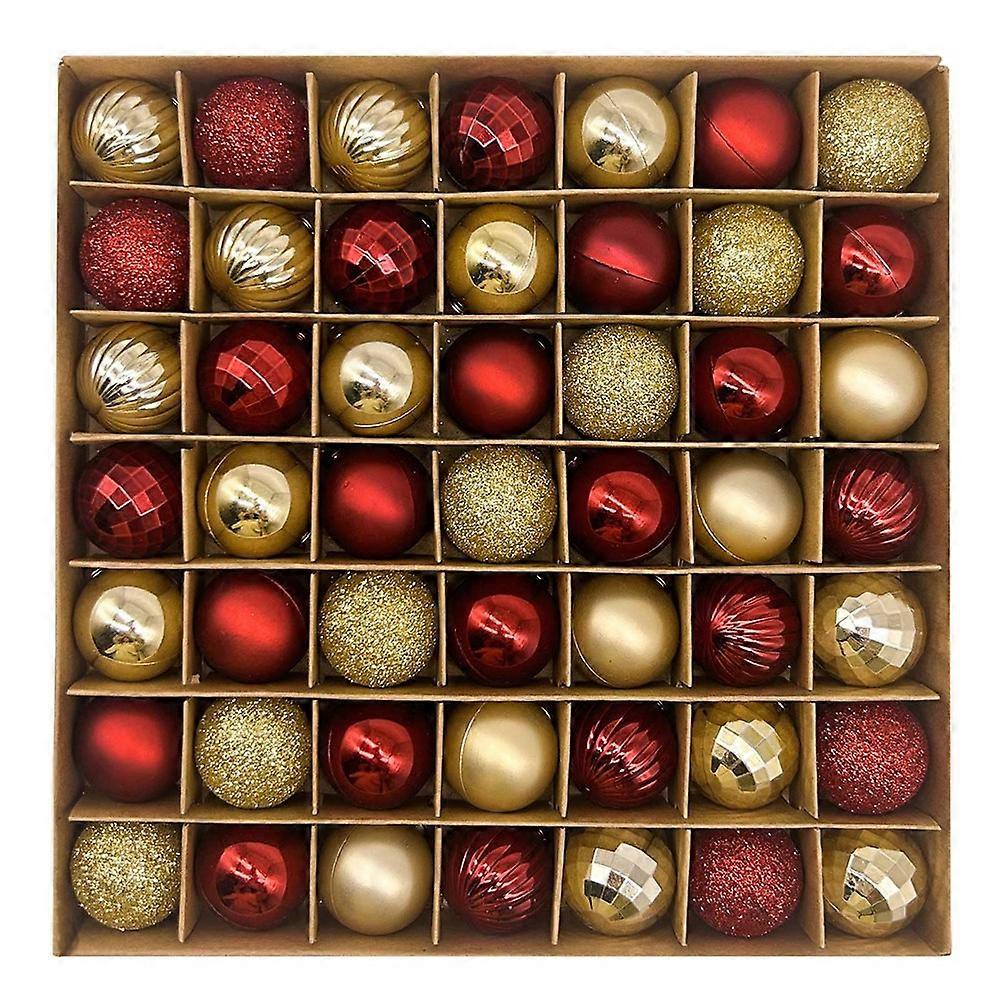 49 Pack Christmas Ball Ornaments Tree Decorations 1.18" Shatterproof Small Hanging Balls