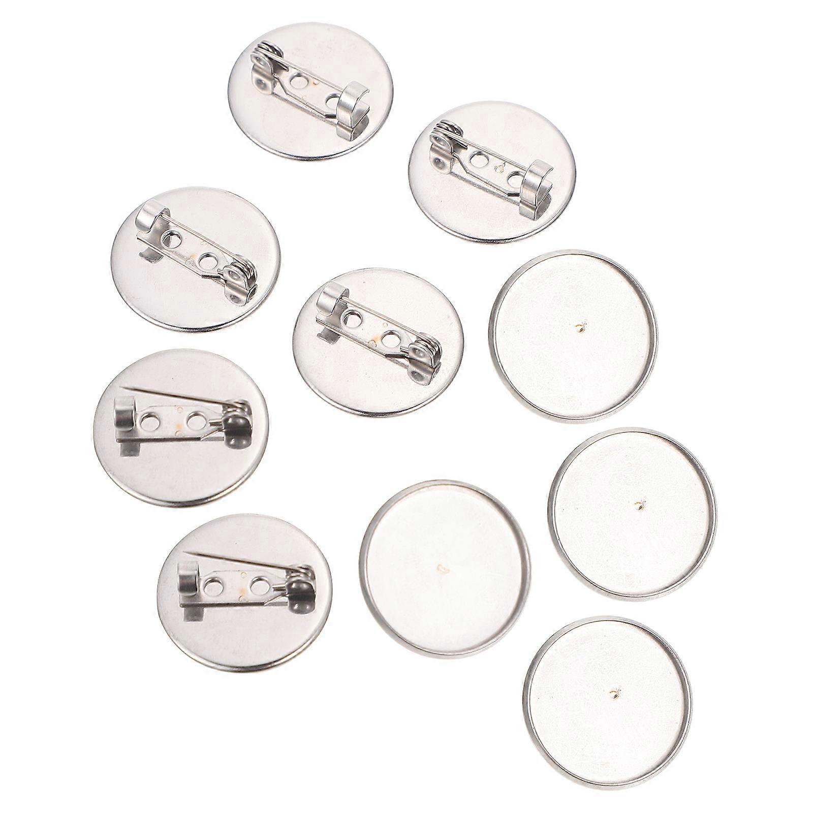 20Pcs Round Brooch Trays Settings for DIY Jewelry Making Supplies and Decor