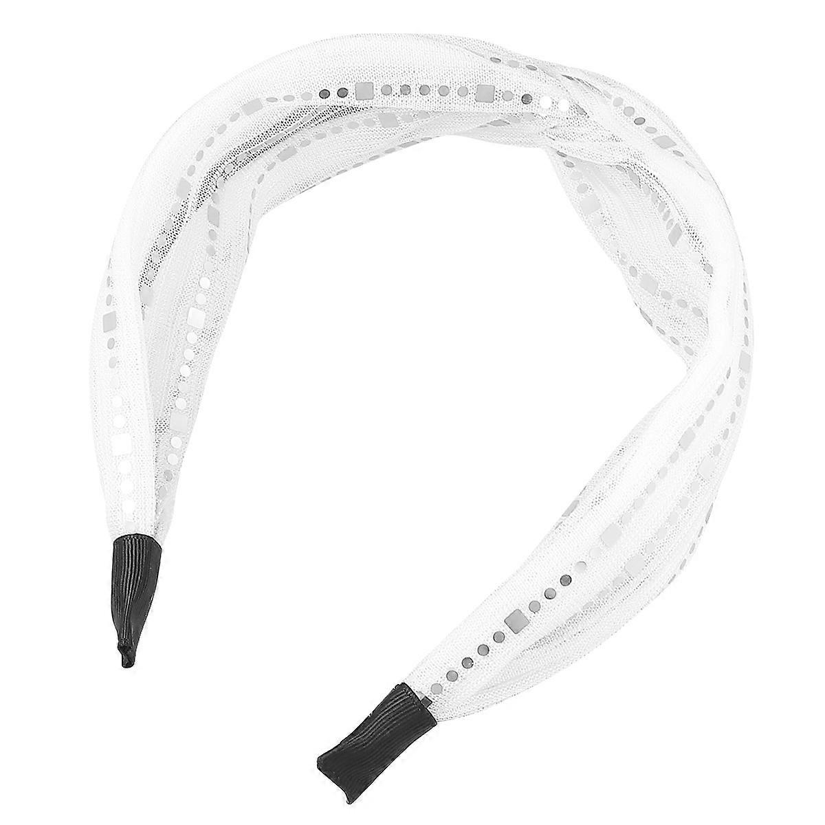 Sparkly Mesh Hair Band Accessory For Women With Bow Shape Ideal For Daily Use And Party Attire 1Pcs