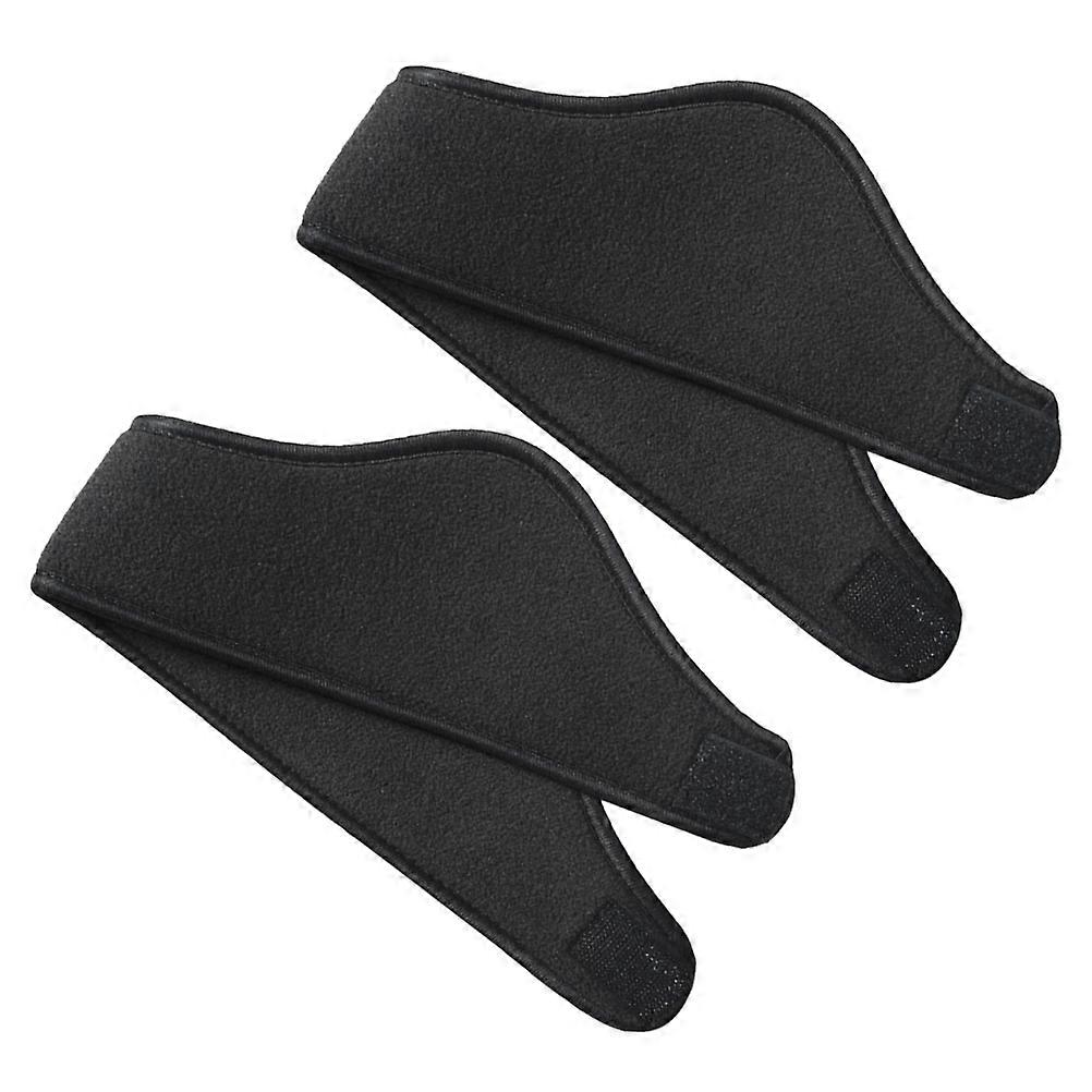 Double-deck Ear Covers 2Pack For Camping Hiking And Sledding Black Color Warmth Function