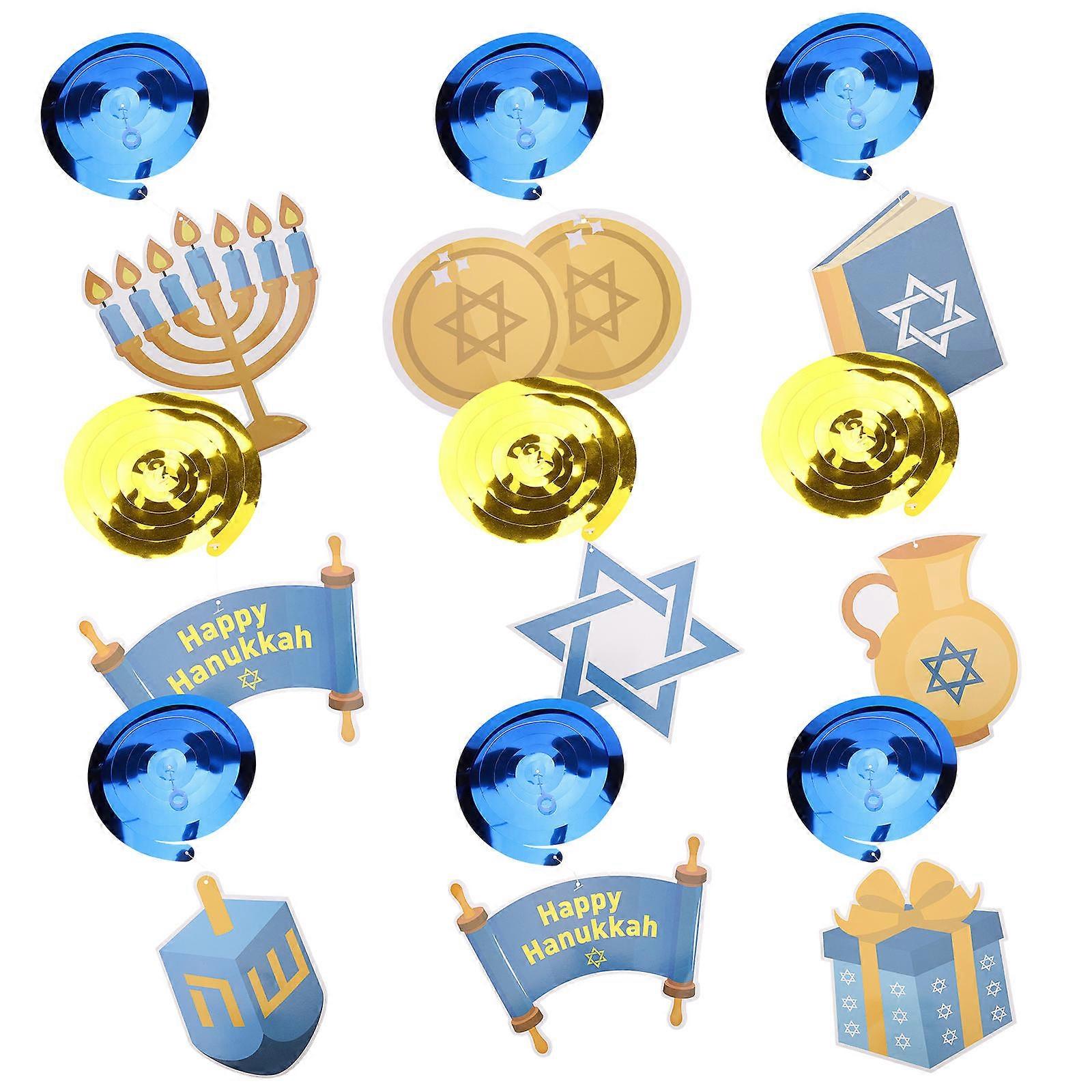 Skyblue Paper Hanukkah Swirls for Decor Easy to Hang and Use Bringing Festive Atmosphere 30Pcs