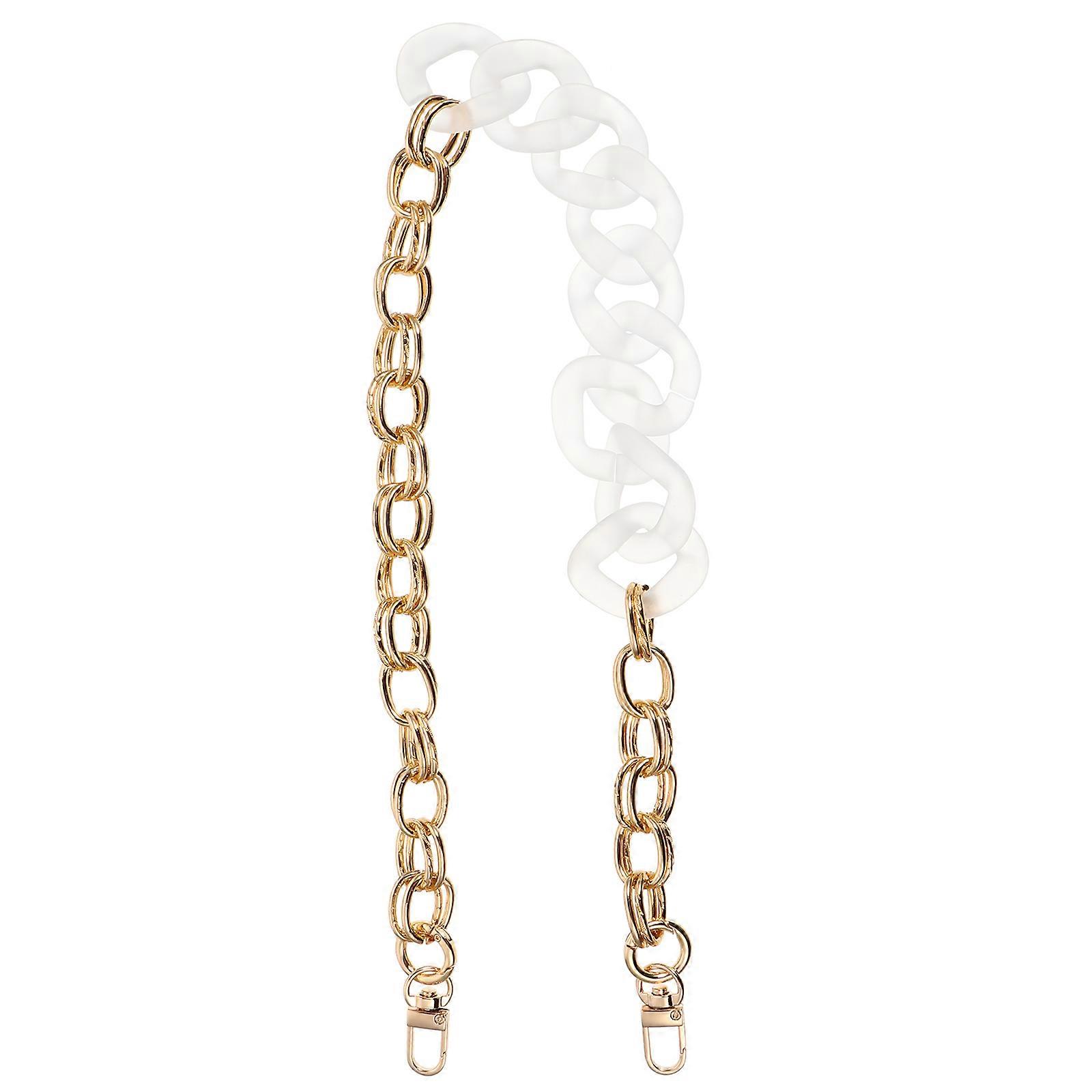 Replacement Purse Chain Strap Retro Acrylic Resin Strap For Girls 14.2×1.4×0.4in 1Set