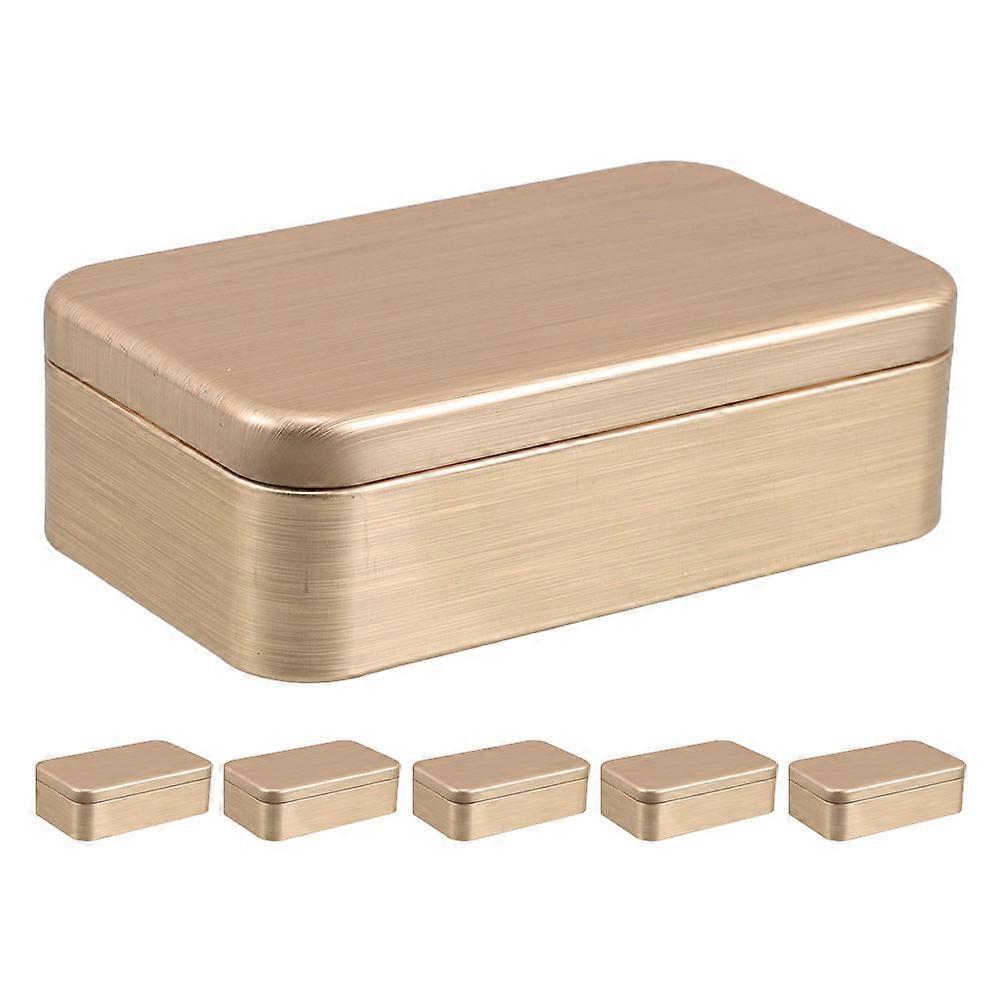 6pcs Decorative Tin Boxes with Lids – Elegant Storage for Tea, Jewelry, Cookies, and Special Occasions – Space Saving Design