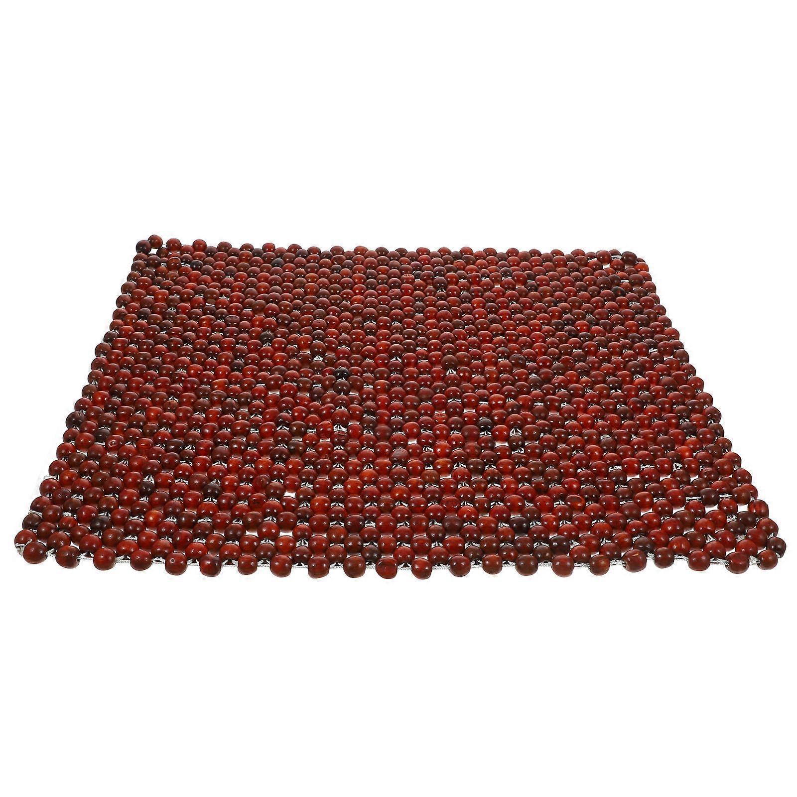 Breathable Wood Beads Seat Cushion for Car Use 1 Pc Assorted Color Synthetic Material