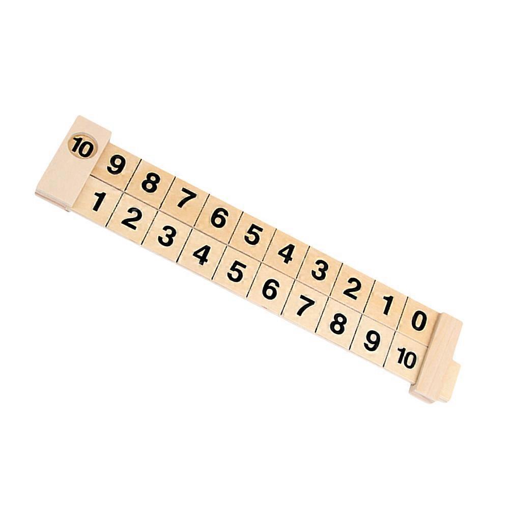 Wooden Numbers Ruler for Math Early Education Toy Light Yellow with Scientific Design 0.5in Wide