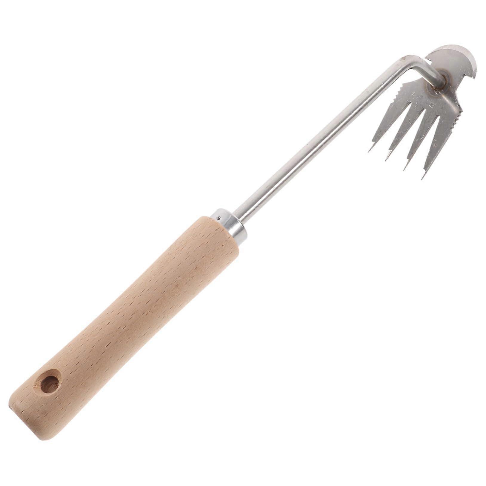 Practical Hand Weed Puller with Ergonomic Wooden Handle for Removing Moss from Garden Paving Stones, Durable