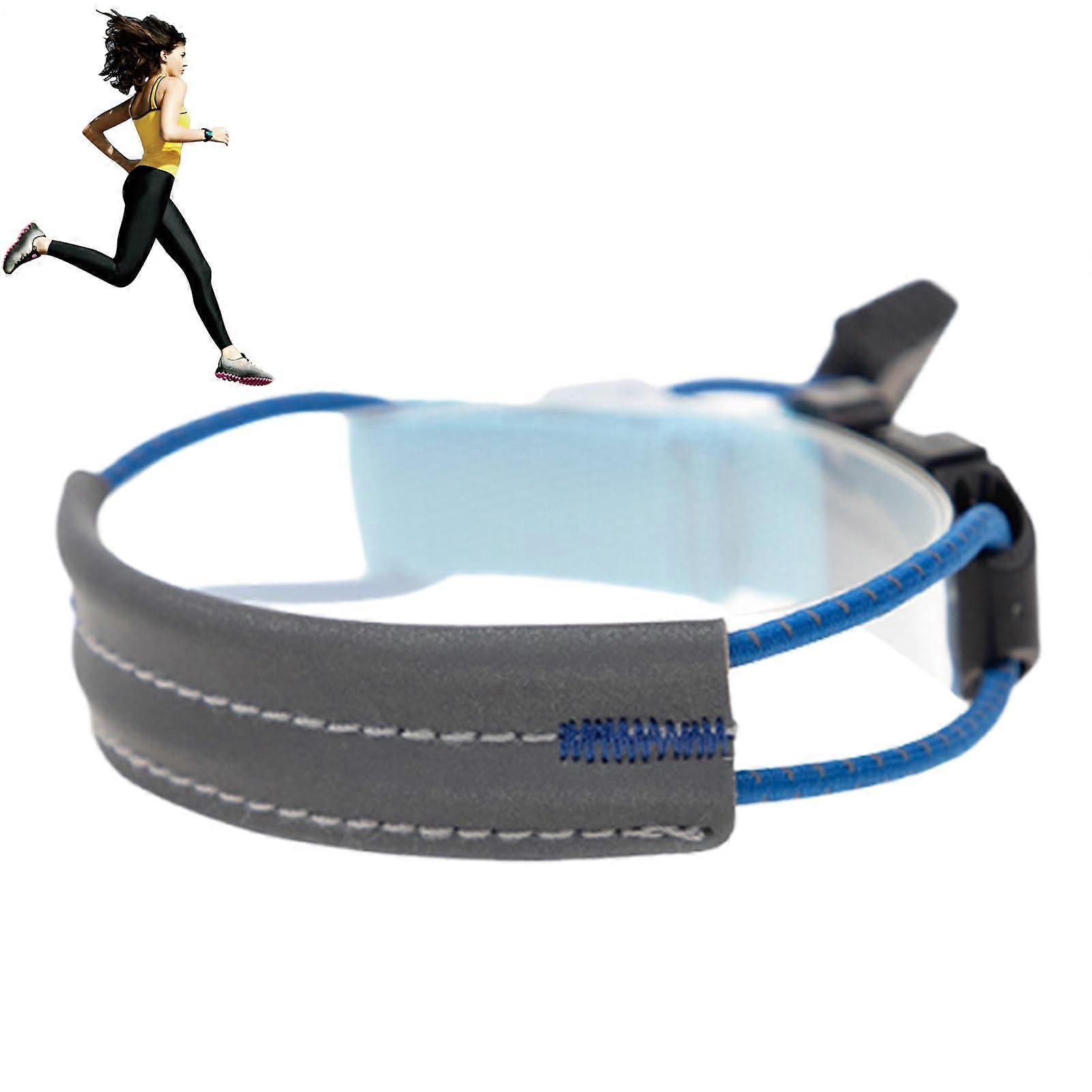 Reflective Running Gear Adjustable Elastic Straps Ankle Wraps Light Blue For Trail Run Dog Walking Night Cycling Work