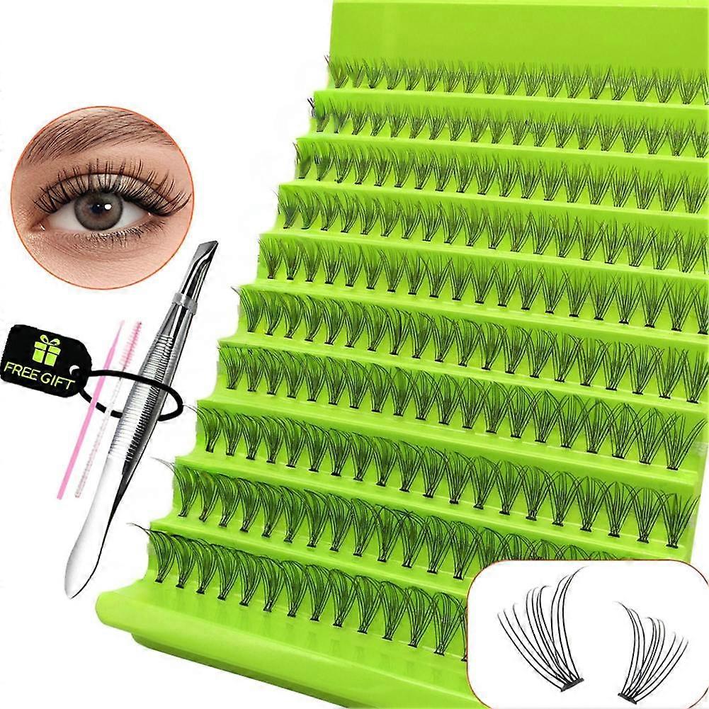 Rows DIY Eyelash Extension Kit 10-13mm Mixed False Eyeshes Black Cluster