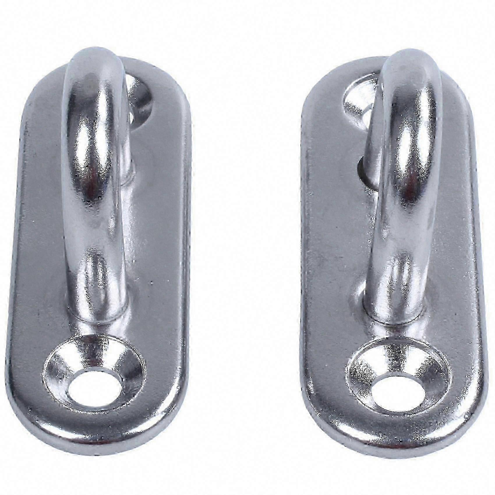 4個の5mmステンレス鋼長方形パッドアイプレートステープルリングフック