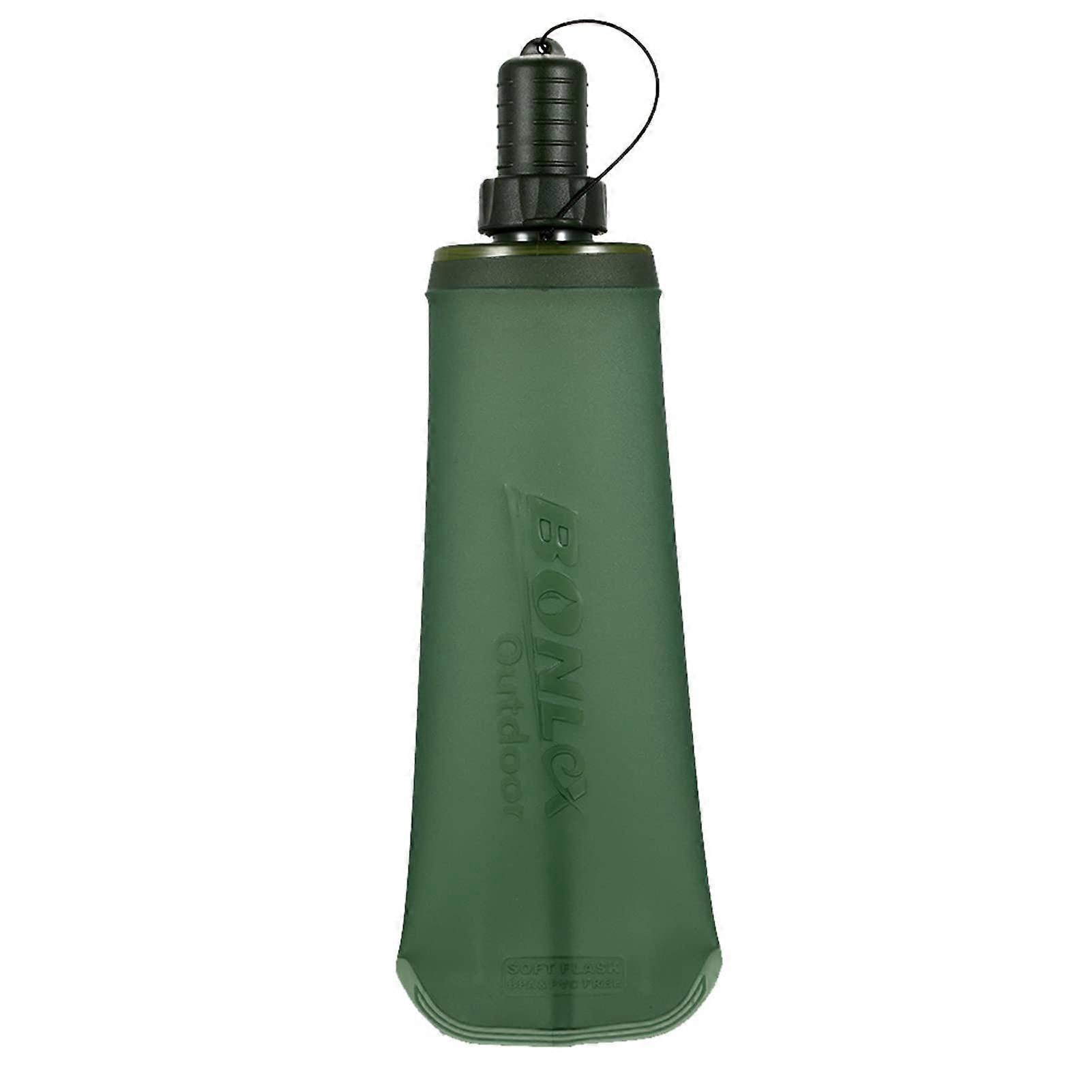 TPU Folding Soft Flask Water Bottle For Running Camping Hiking Collapsible Water Bag Silicone Kettle