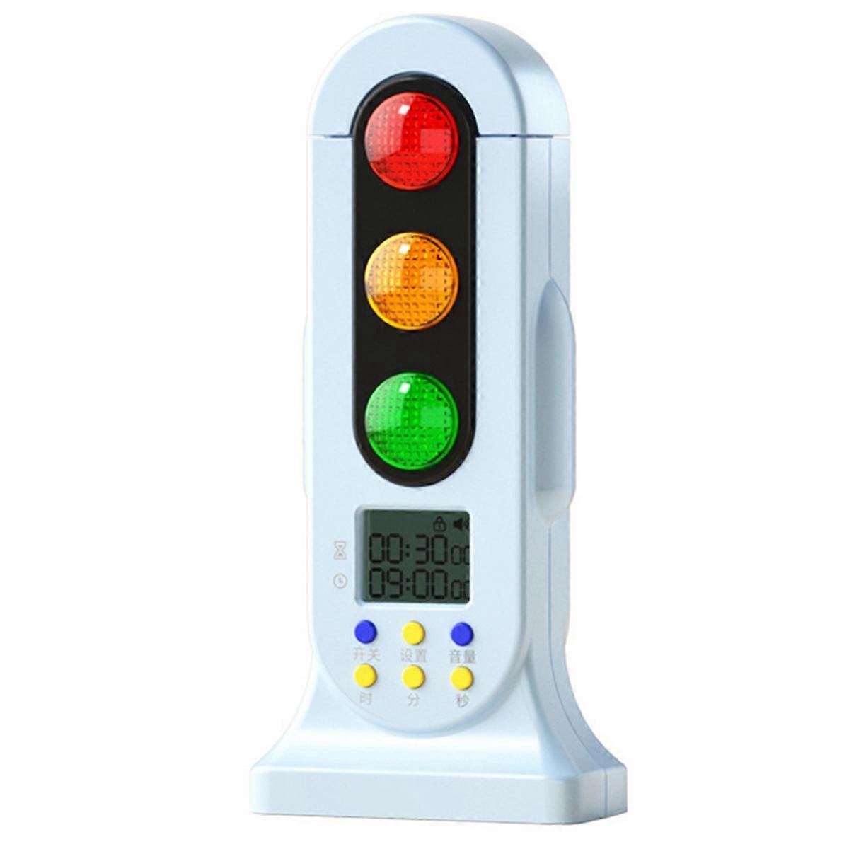 Smart Traffic Light Visual Timer Audio Digital LCD Display for Kids Classroom Kitchen Game Countdown Timer