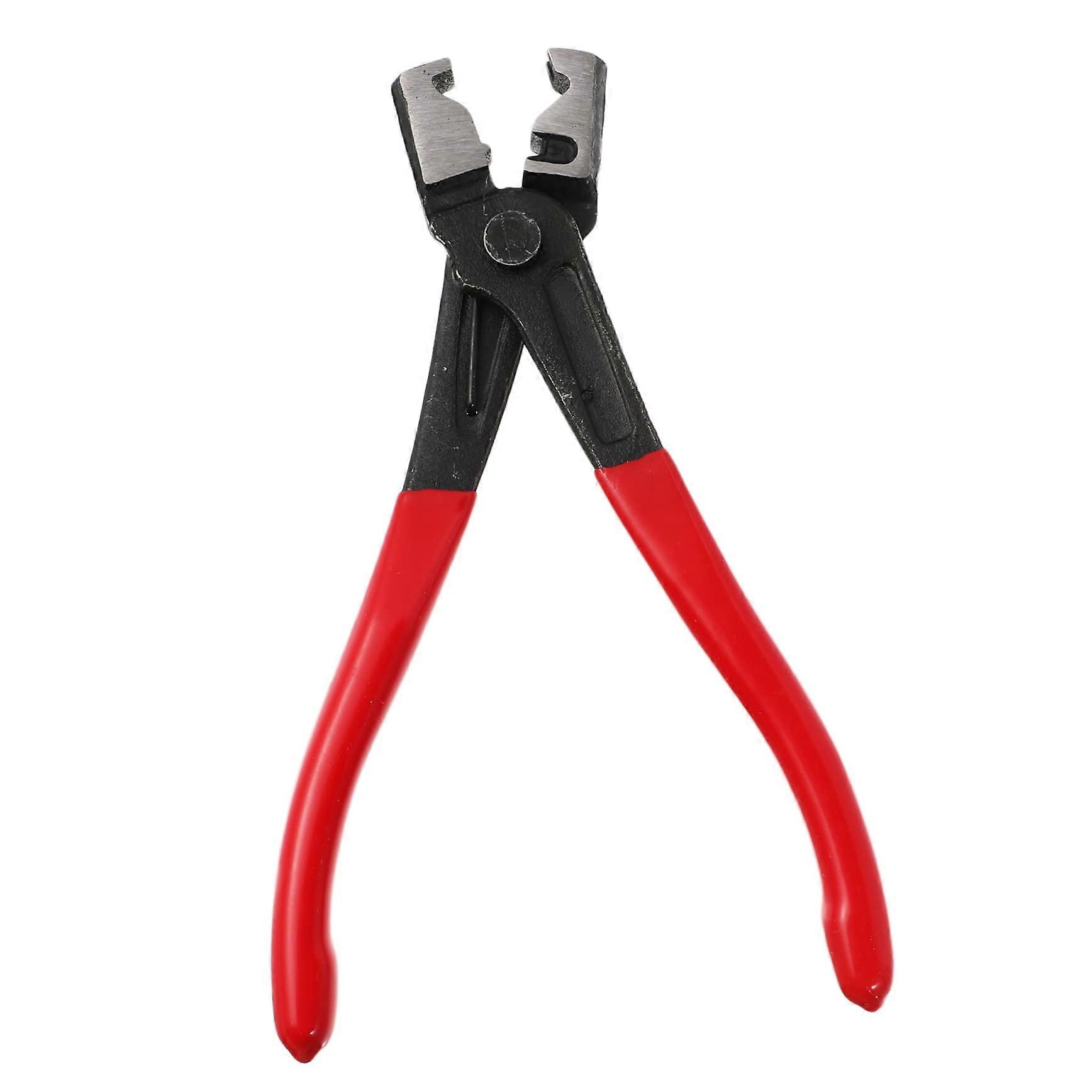 Water Repair Tool for Cars Collet Swivel Key-Handle Pipe Clamp Pliers Removing Air Conditioning Hose Clamps, Steel Red