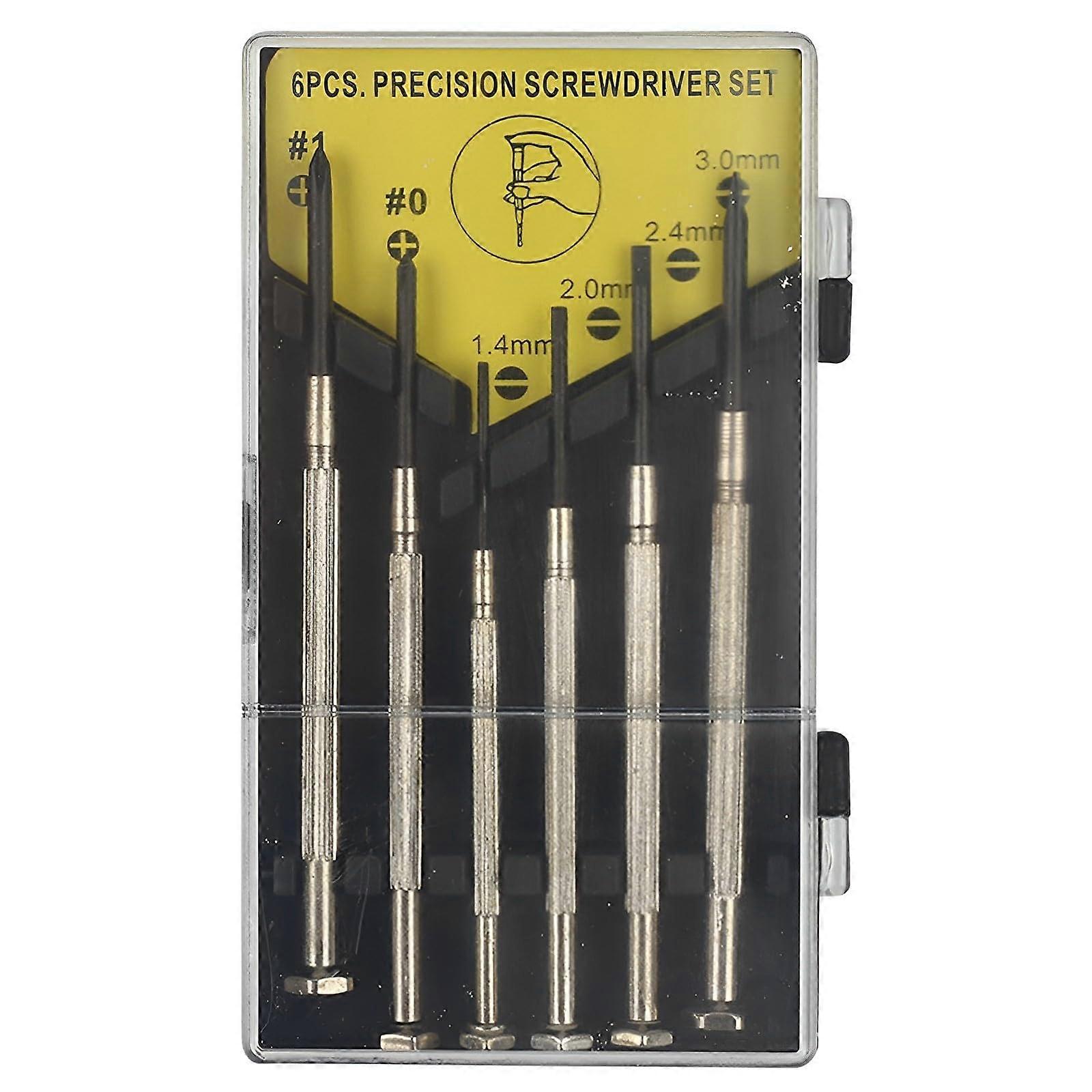6 Pcs Precision Screwdriver Set, Mini Screwdriver Sets, Precision Mechanic Screwdriver Set Tool for Watch Glasses Computer Switch