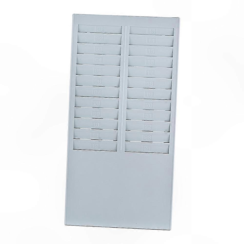 Wall Mount Time Card Rack with 24 Pockets for Office Attendance Tracking and Management Solutions