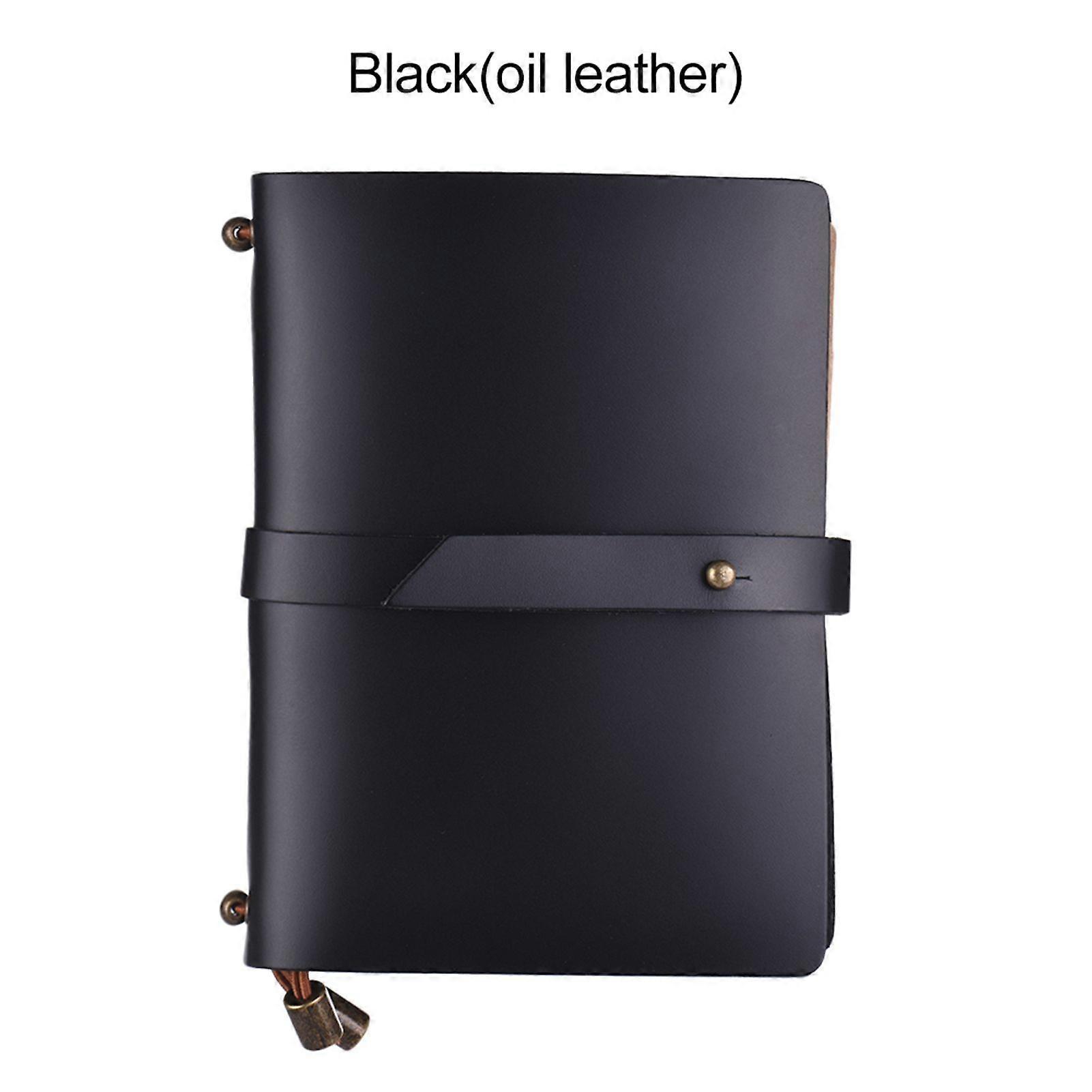 Portable Travel Journal Diary Leather Writing Notebook Refillable Lined Blank Grid Paper Business Notepad Gift for Students Artists Travelers Business