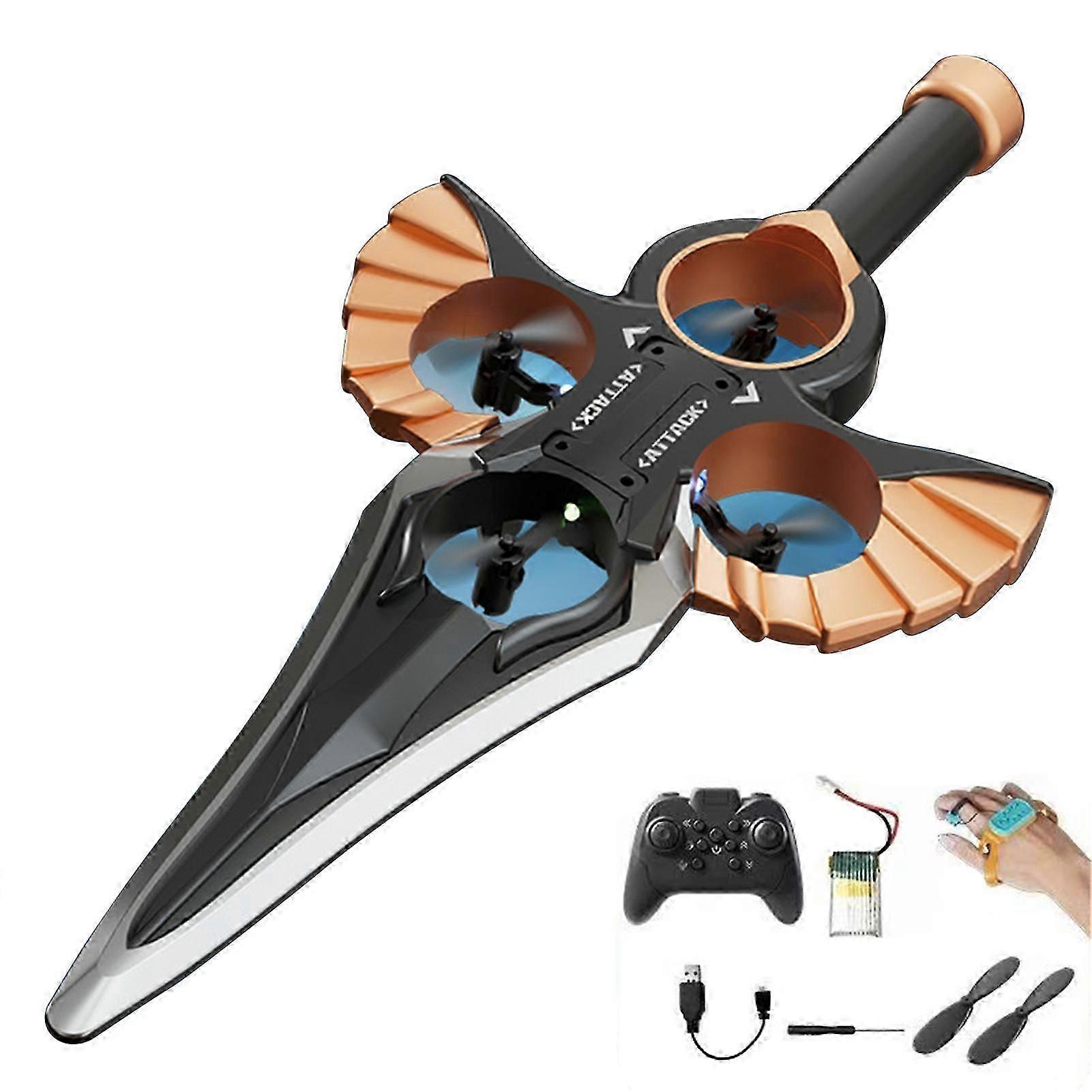 Τηλεχειριστήριο Flying-Sword Set - Εύκολο να πετάξει Stunt RC αεροσκάφος για παιδιά και ενήλικες, επαναφορτιζόμενο παιχνίδι με φώτα, τέλειο δώρο γενεθλίων