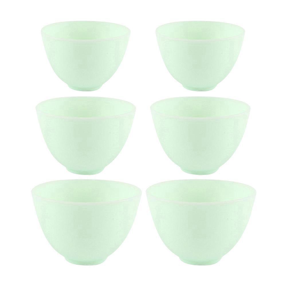 Silicone Storage Bowls Set of 6 Lightweight Safe for Daily Use Light Green