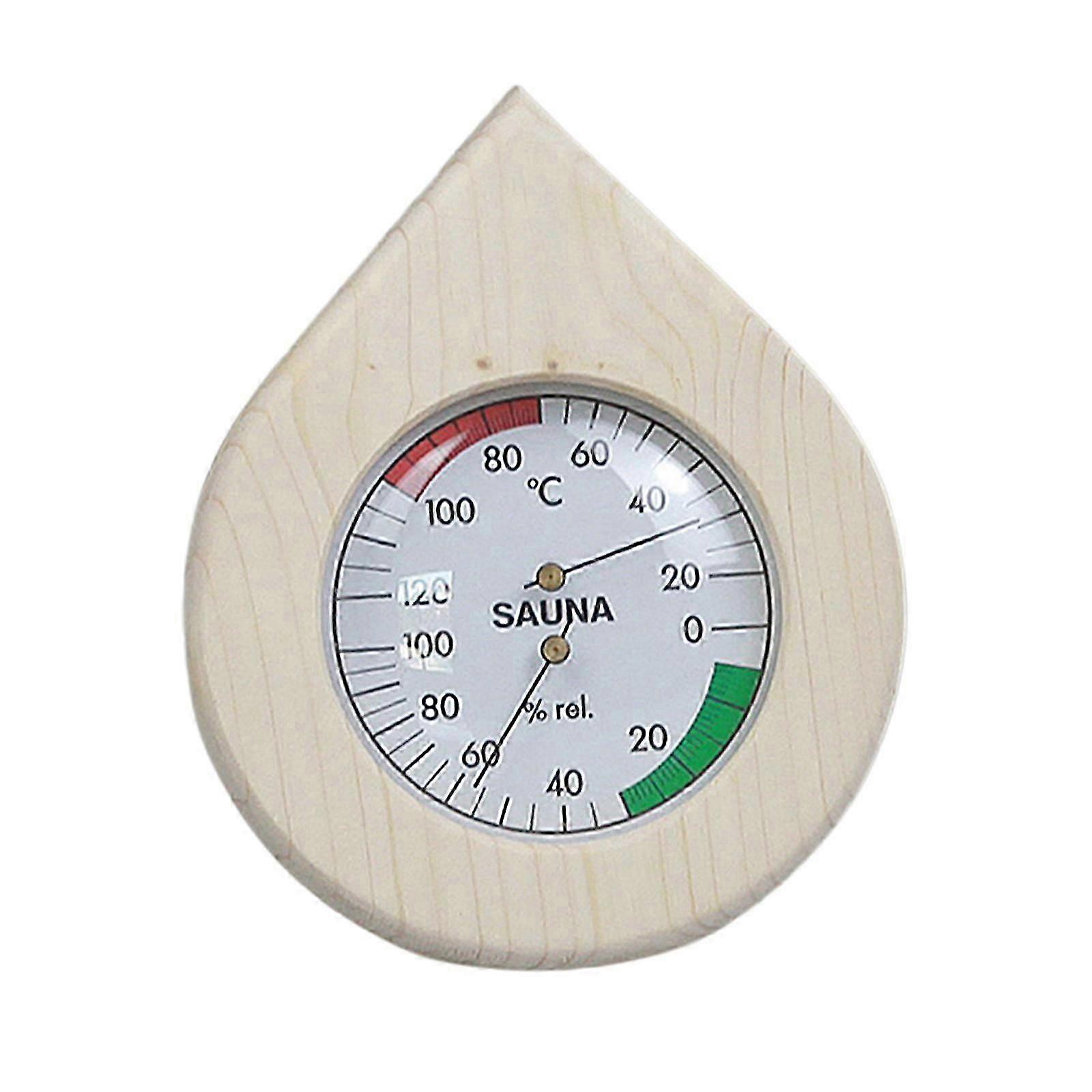 Digital Pine Wood Sauna Hygrometer - Indoor Temperature & Humidity Meter up to 120C
