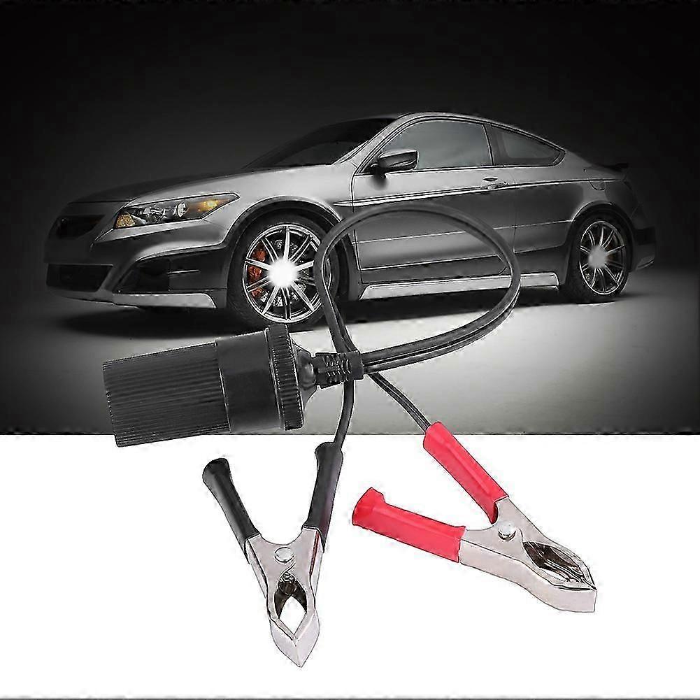 Car Battery Terminal Clip on Cigarette Lighter Socket Adapter Auxiliary Power Clamps 12V