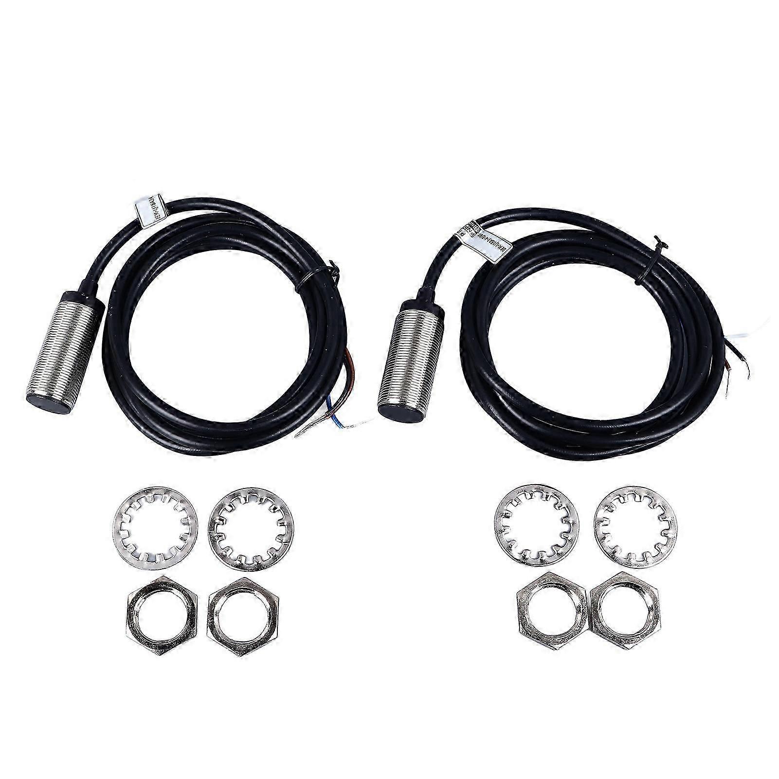 2 Pcs Inductive Proximity Sensor 4mm Detecting Distance DC 3 Wire PNP NO Inductive Approach Sensor