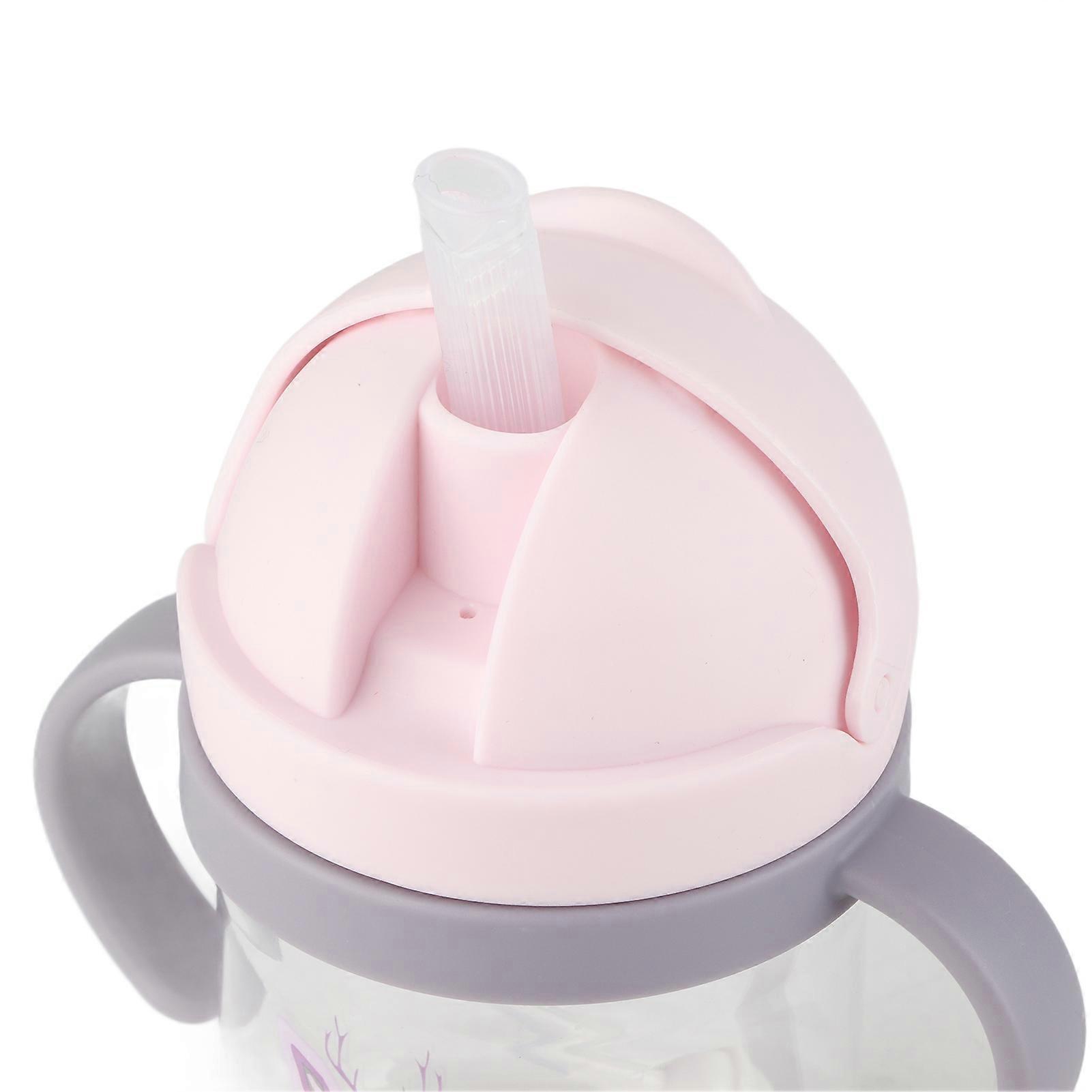 250ml Leak Proof Baby Straw Cup Soft Spout Easy Grasp 14.8x14.5cm