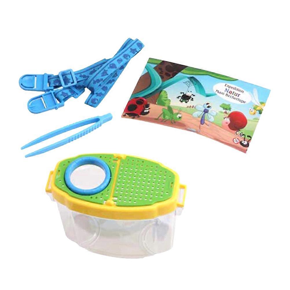 Magnifier Kids Toys Nature Exploration Science Learning Plastic Acrylic Compact Design Assorted Color Magnification 1Set