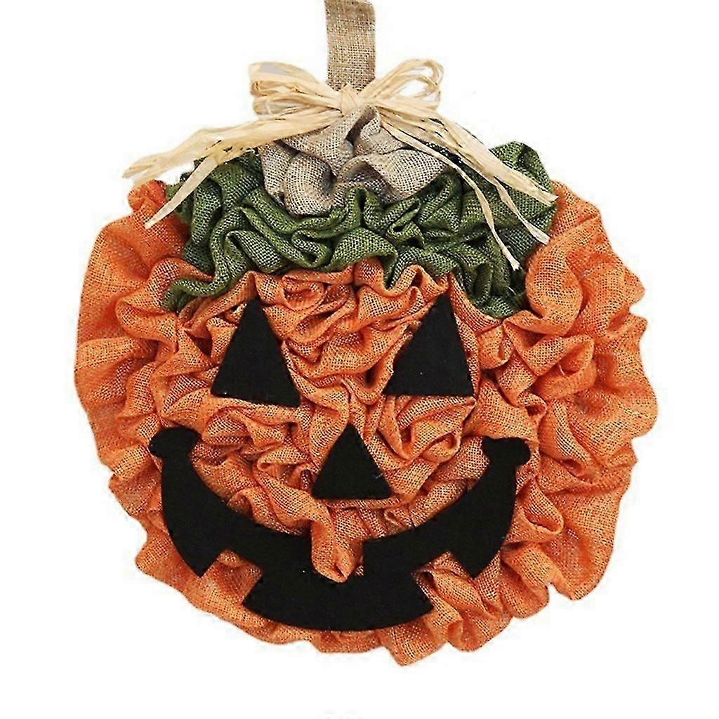 Pumpkin Wreath for Front Door Halloween Decorations for Autumn Harvest Decor