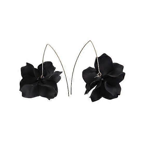 Long dangle earrings for women - Petal drop pendant hook earrings jewelry