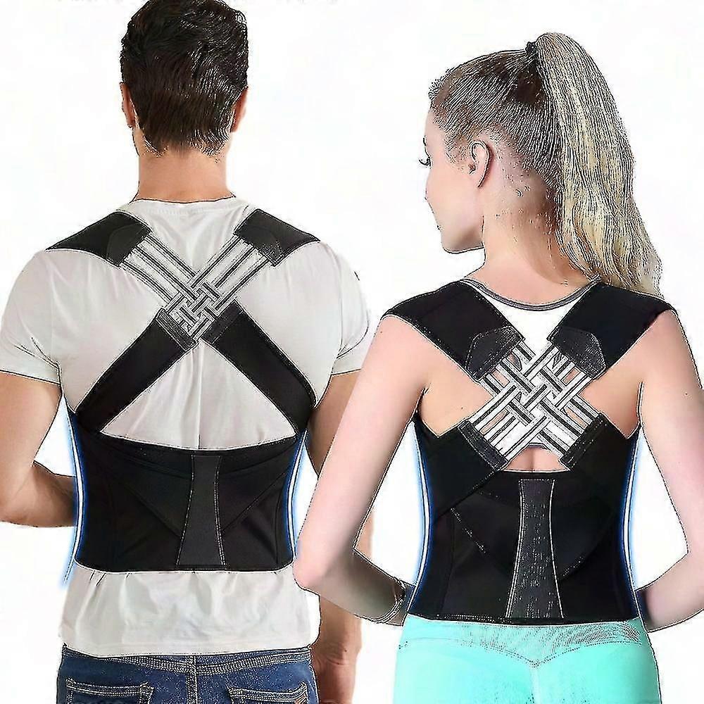 Adjustable Back Brace Posture Corrector for Men & Women, Upper Lower Back Pain Relief, Shoulder Support