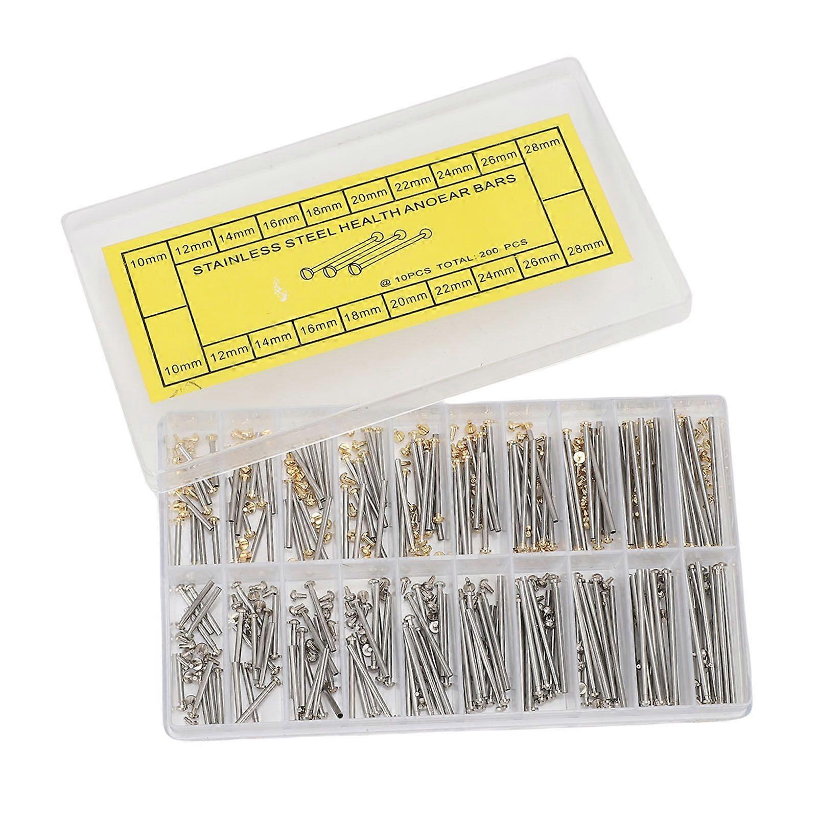 200 Pcs Stainless Steel Tube Friction Pins Watch Strap Pressure Bars And Rivet Ends for Watch Repair