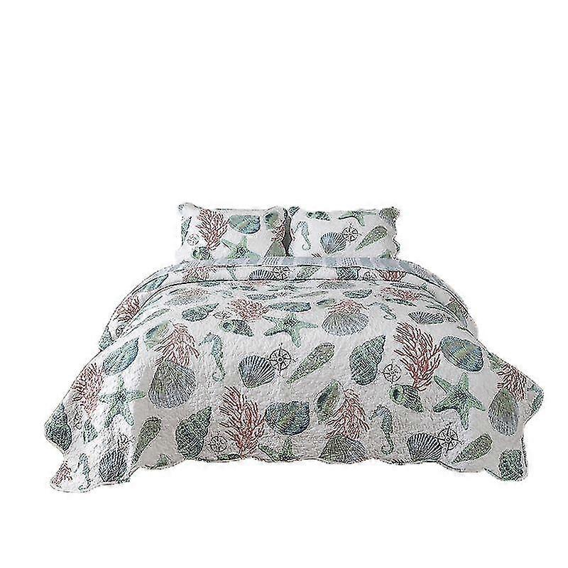 Quilt bedding set for bed reversible quilt bedspread soft lightweig...