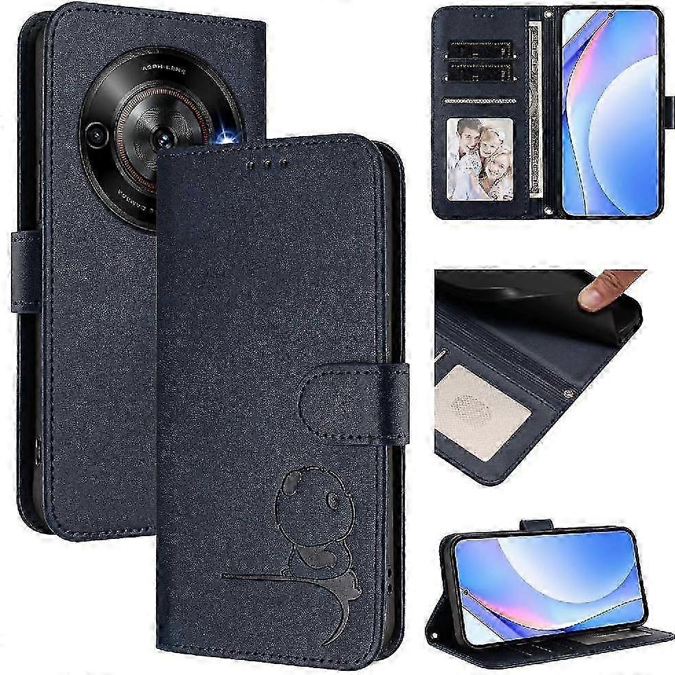 RFID Blocking PU Leather Flip Case with Card Slots, Kickstand & Mag...
