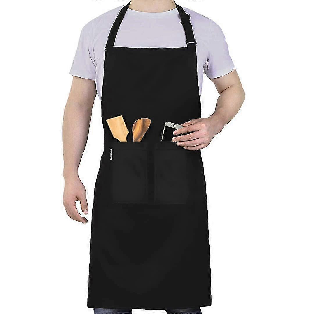 Cooking Apron Waterproof Apron with 3 Pockets Adjustable BBQ Apron ...
