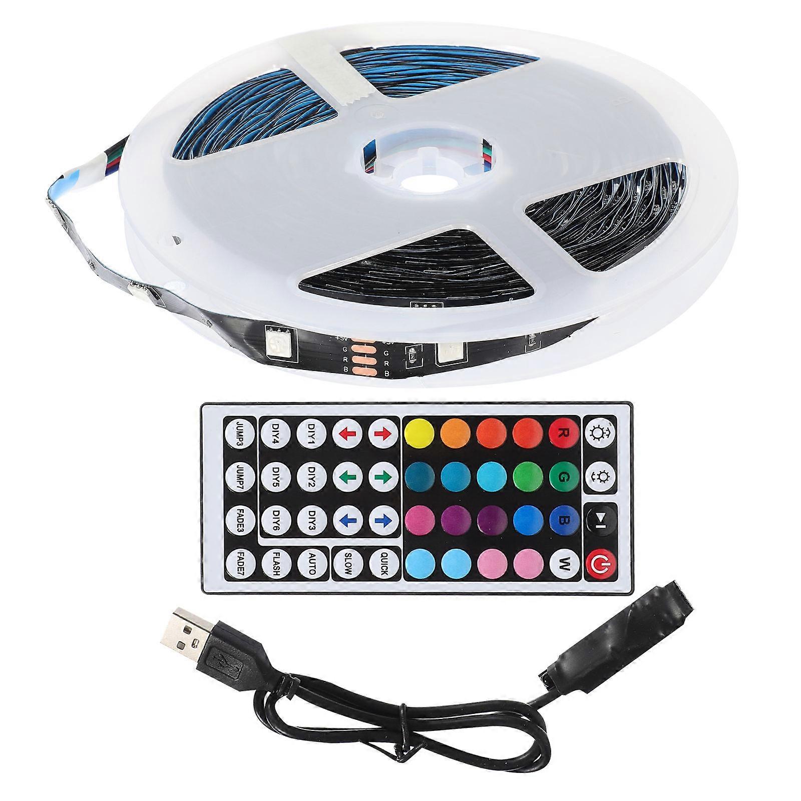 Led Strip Lamp 1 Set Rgb Lights For Dorm Room Decoration Plastic Material Flexible Lighting Great For Home Or Cafe