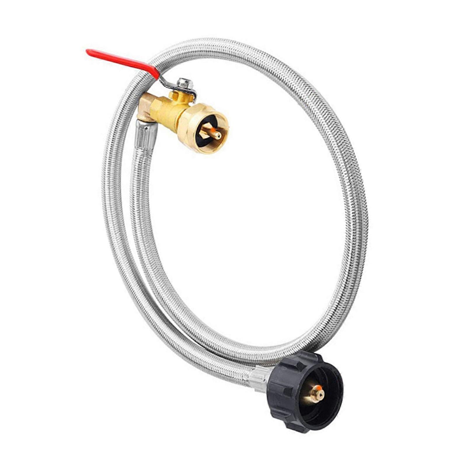 Propane Refill Adapter Camping Tank Extension Hose Reusable Gas Refill Adapter Easy Connection Portable Stove Multicolor