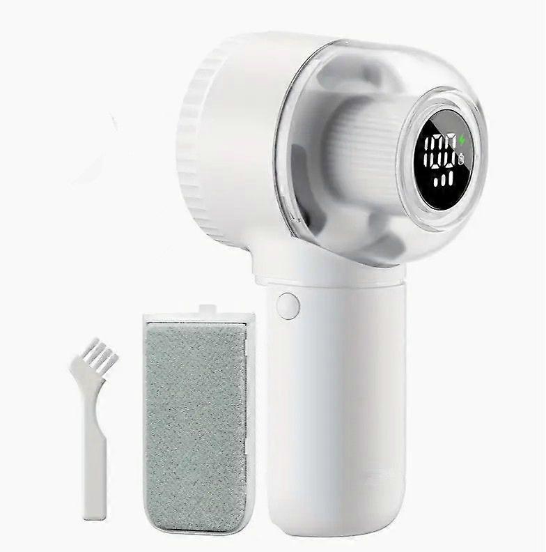 Fabric shaver, 2 in 1 hair remover with brush, with digital display, 3 speed hair remover for clothes, sofa(white)
