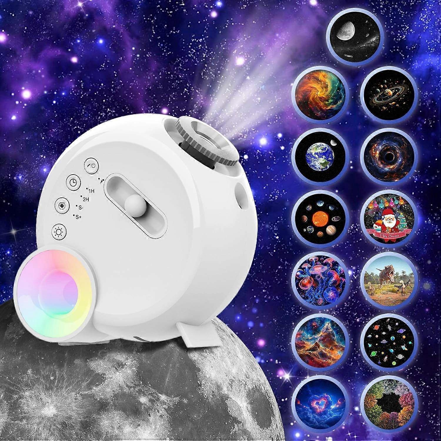 Star Projector, Galaxy Light for Bedroom, Home Planetarium with Remote Control(White)