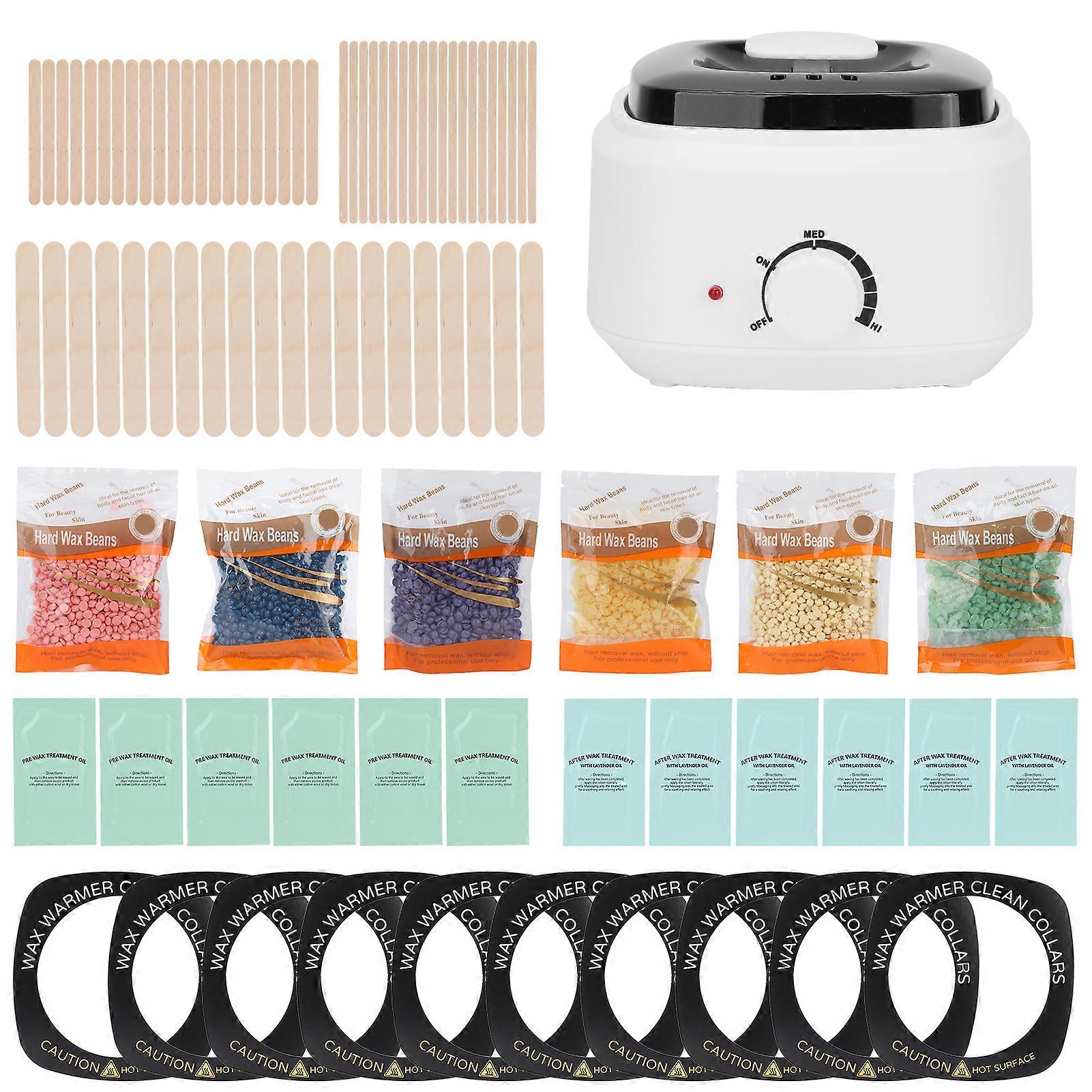 Wachswärmer Haarentfernungsset 500ml 100W mit 100g Wachsperlen