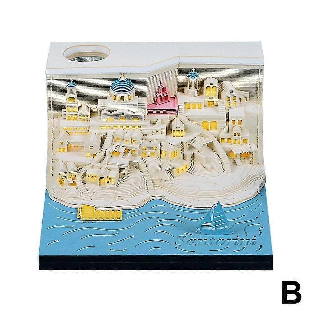 2025 3D Memo Pad,Princess Castle Notepad, Paper Art with Light Desktop Decoration