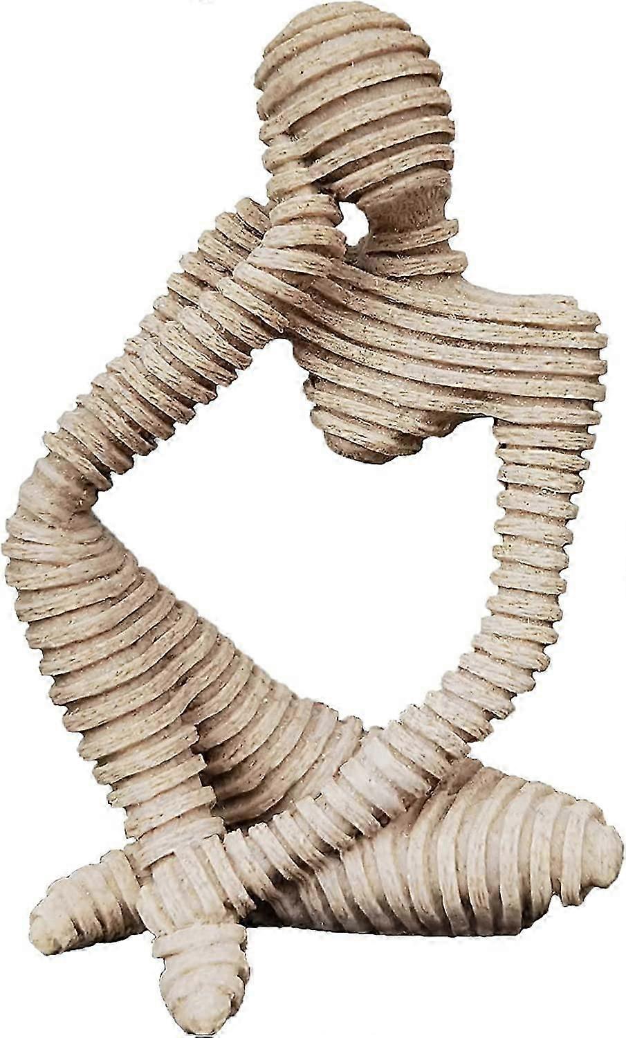 Thinker Statues Resin Abstract Desktop Decor ( Stripe - Left )