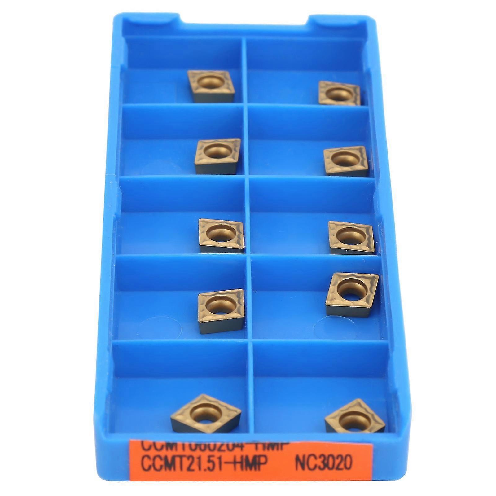 10Pcs Carbide Blades Inserts Indexable Turning Tools for Processing ALU CCMT 060204?HM 2025