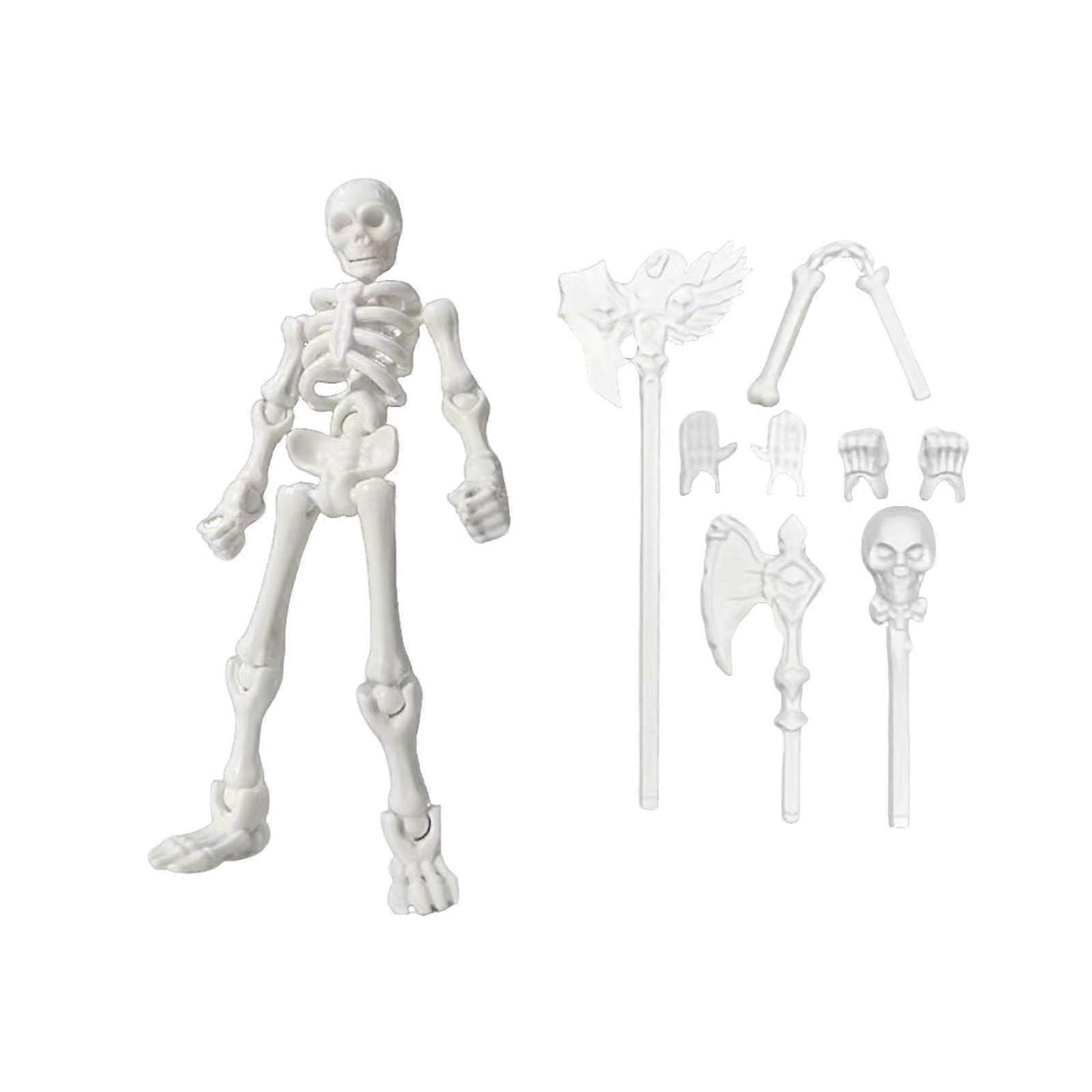 Small Skeleton Doll with Movable Joints Flexible Versatile for Themed Gift,