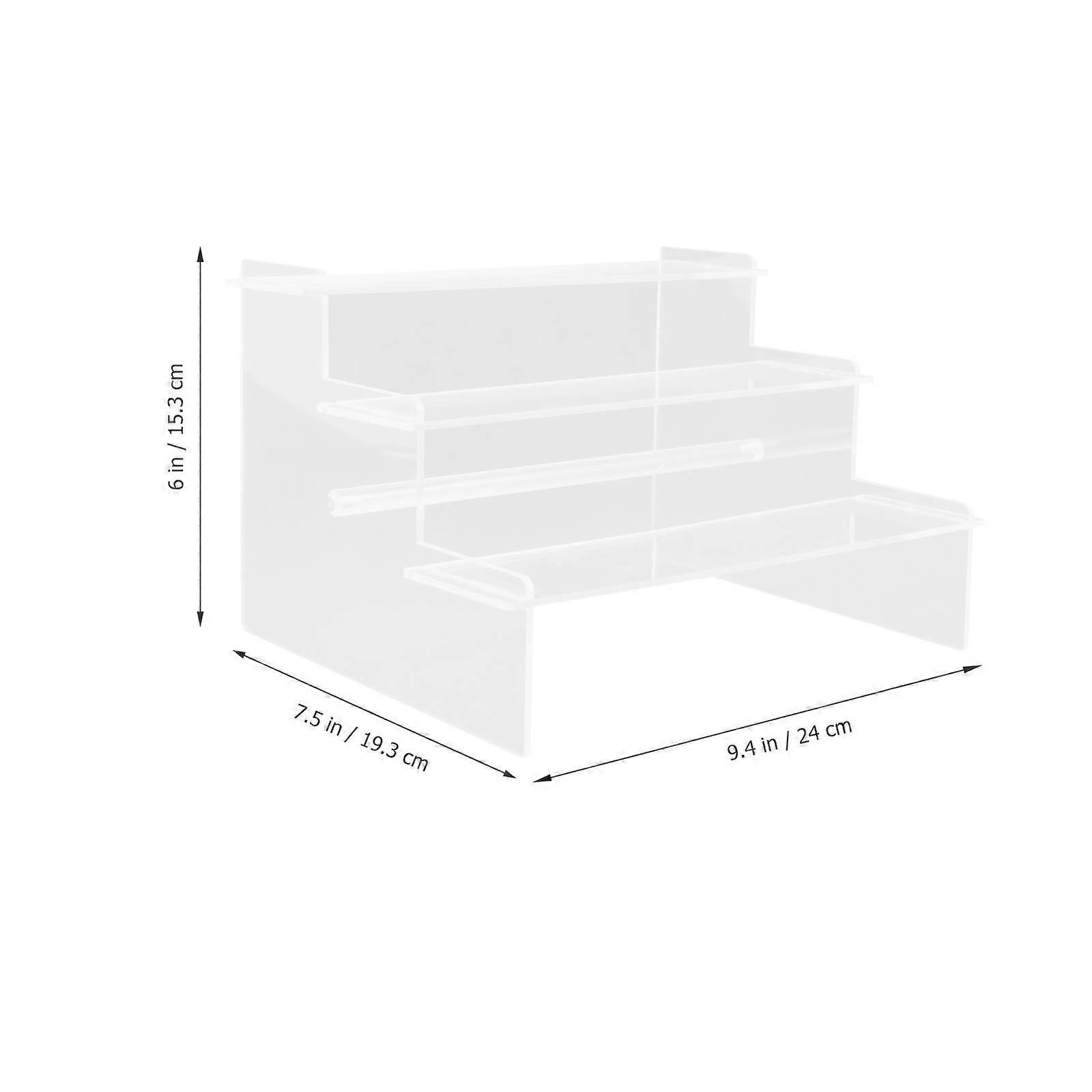 3Pcs Acrylic Display Stand for Home Use with 3-Tier Transparent Riser