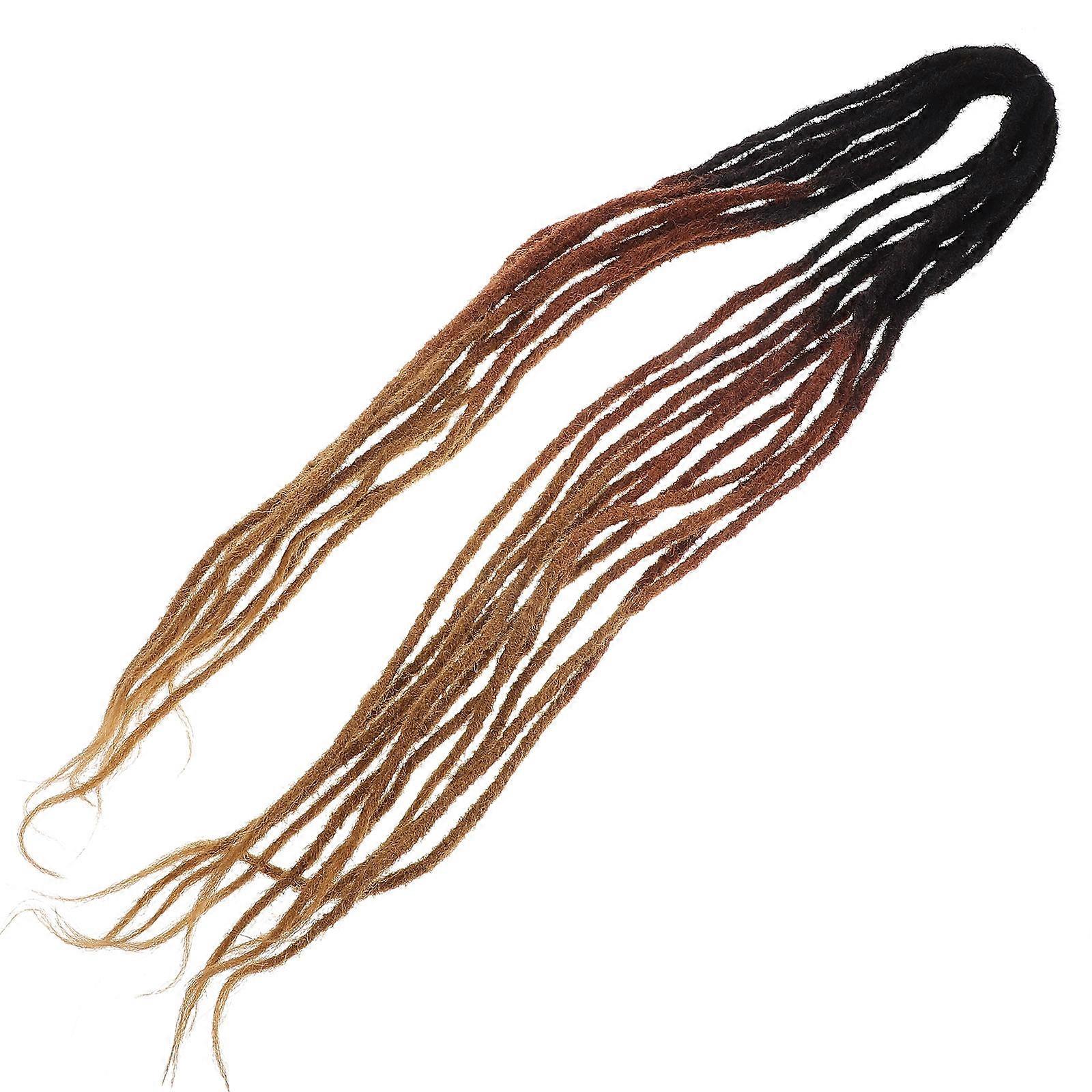 Dreadlocks Hair Extensions Coffee Synthetic Braids with 20Pcs Pack