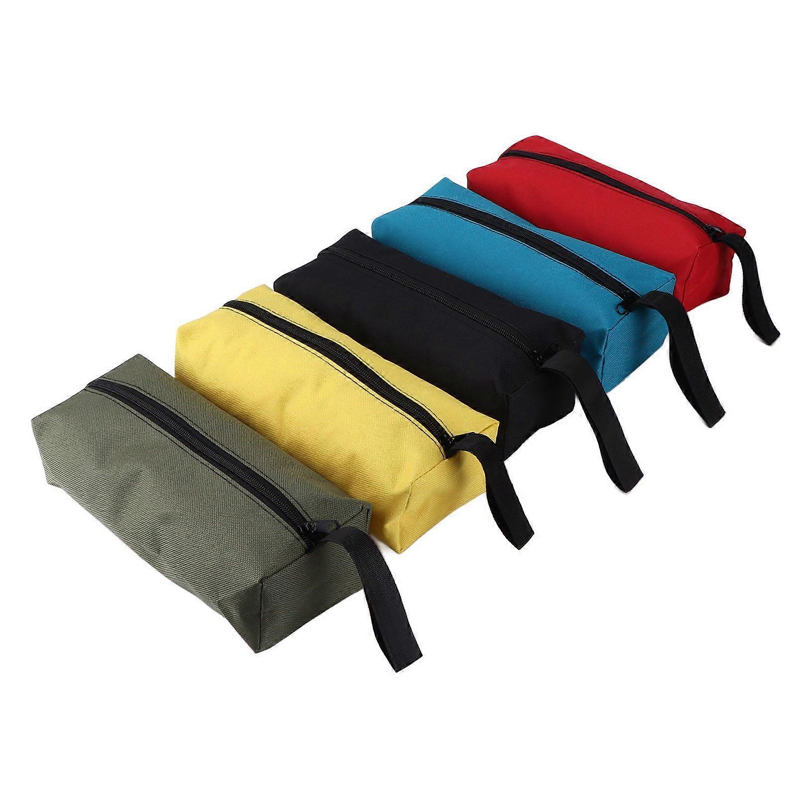 5pcs Zippered Tool Pouch Bag Multifunctional Small Tool Storage Bag Organizer with Hanging Loop for Men Women