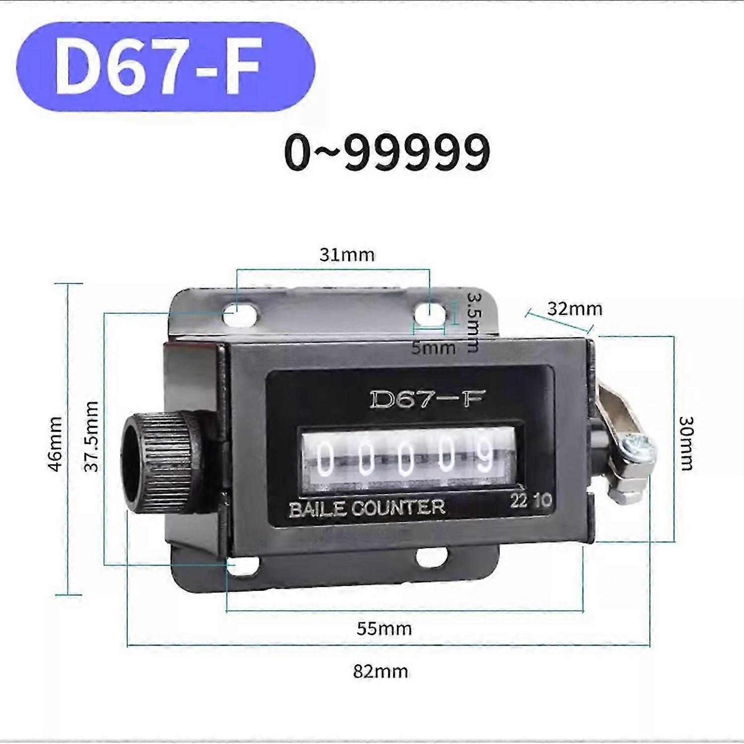 Mini Digital Counter 0-99999 5Digit Hand Tally Click Timer D67-F