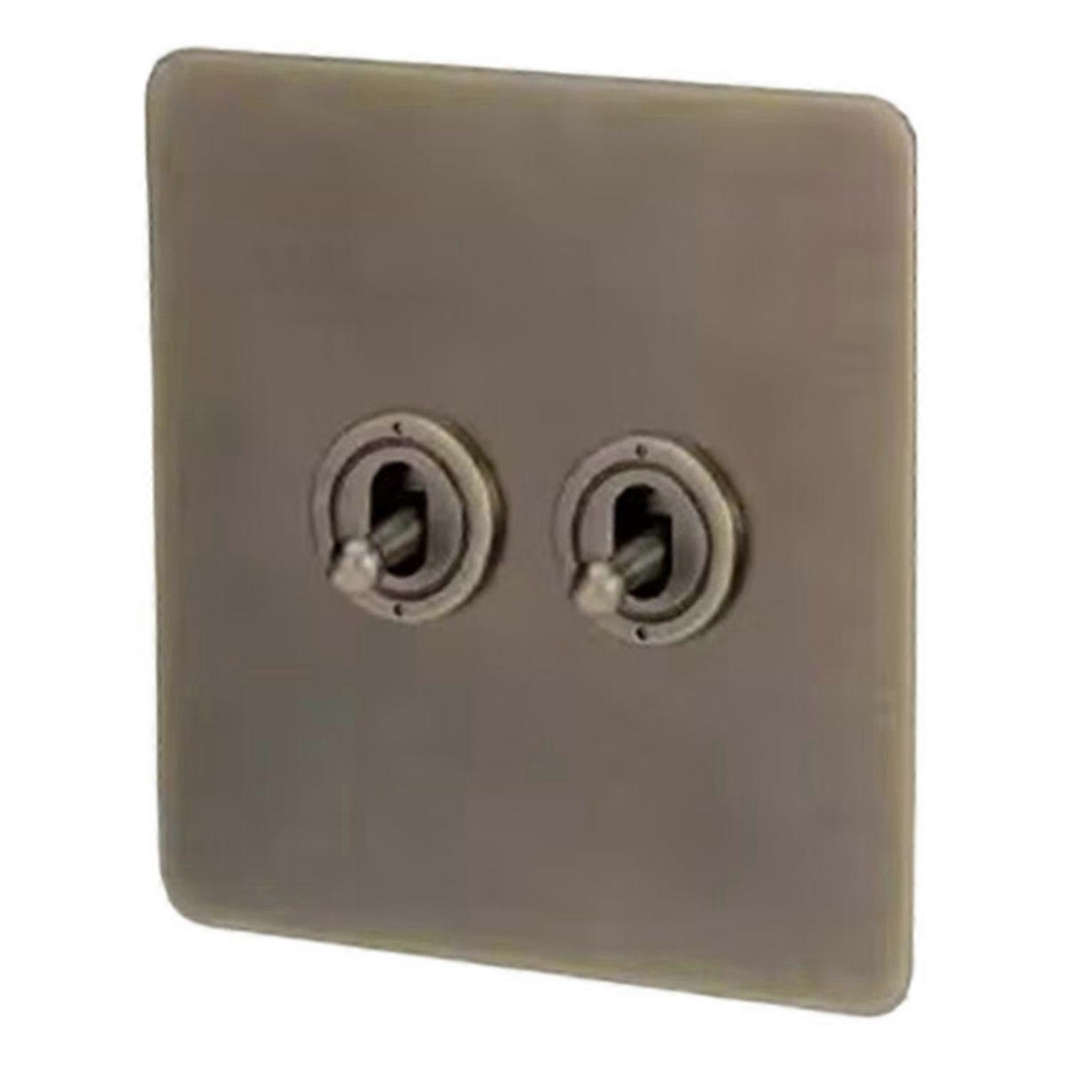 220V Toggle Switch Vintage Bronze Sockets and Switches Wall Light Switches Dimmer Switch Wall Outlet