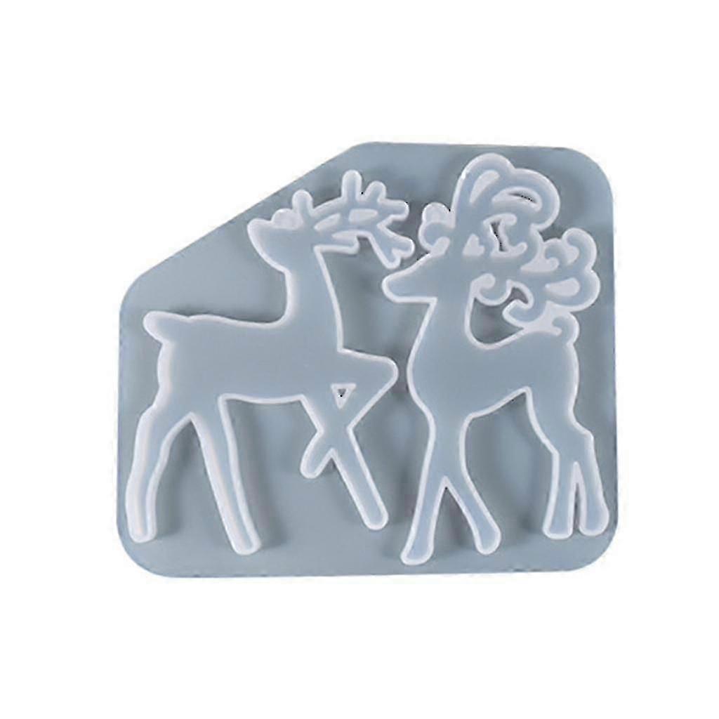 Diy Christmas Resin Moulds Handmade Deer Elk Ornaments Mold For Xmas Tree Decor-zong