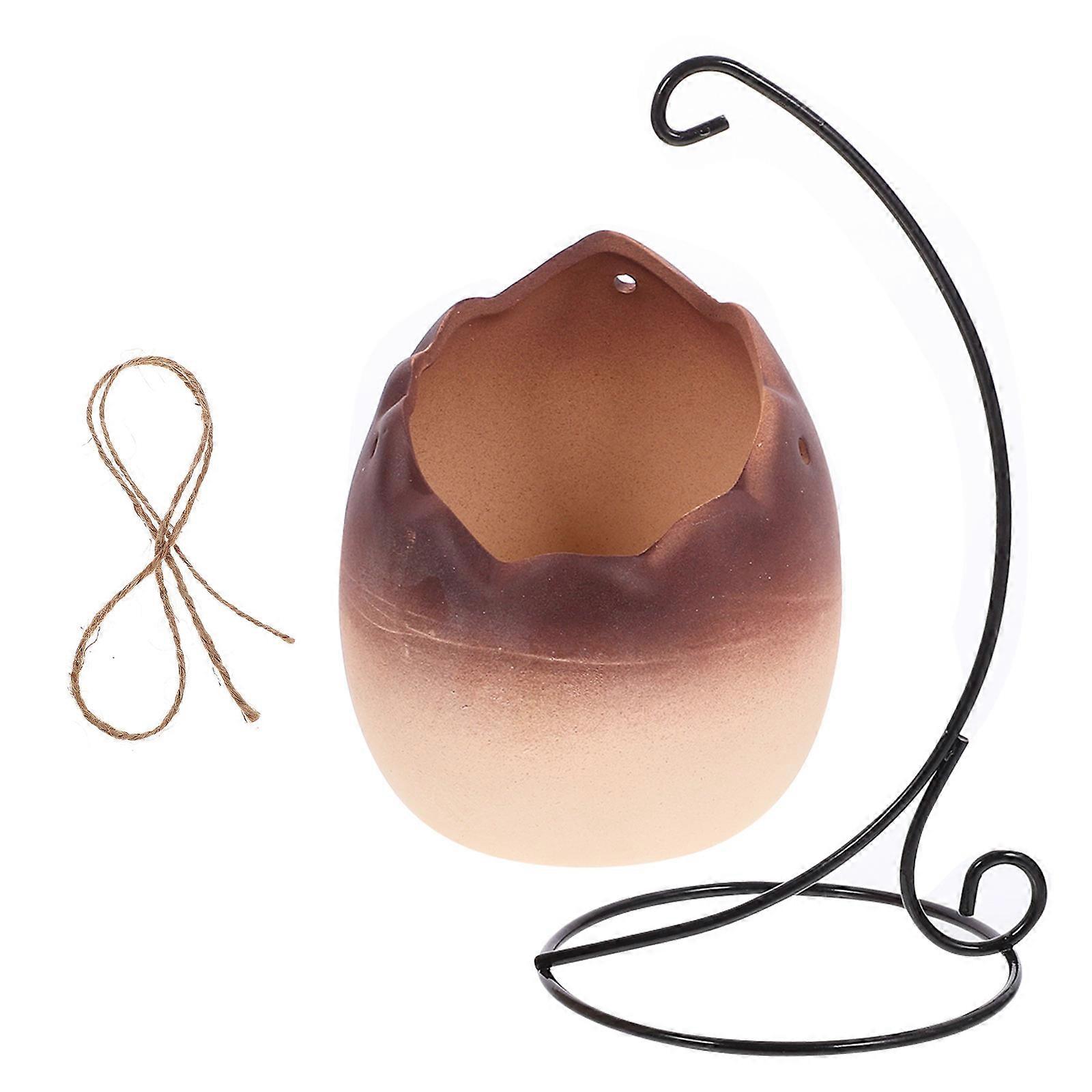 Hanging Planters Ceramic Eggshell Planter for Decoration 2Pcs Set