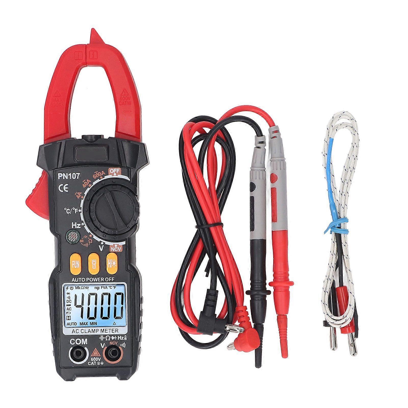 Digital Clamp Multimeter Tester 600V 5999 Count Voltage Current Resistor Capacitance Tester